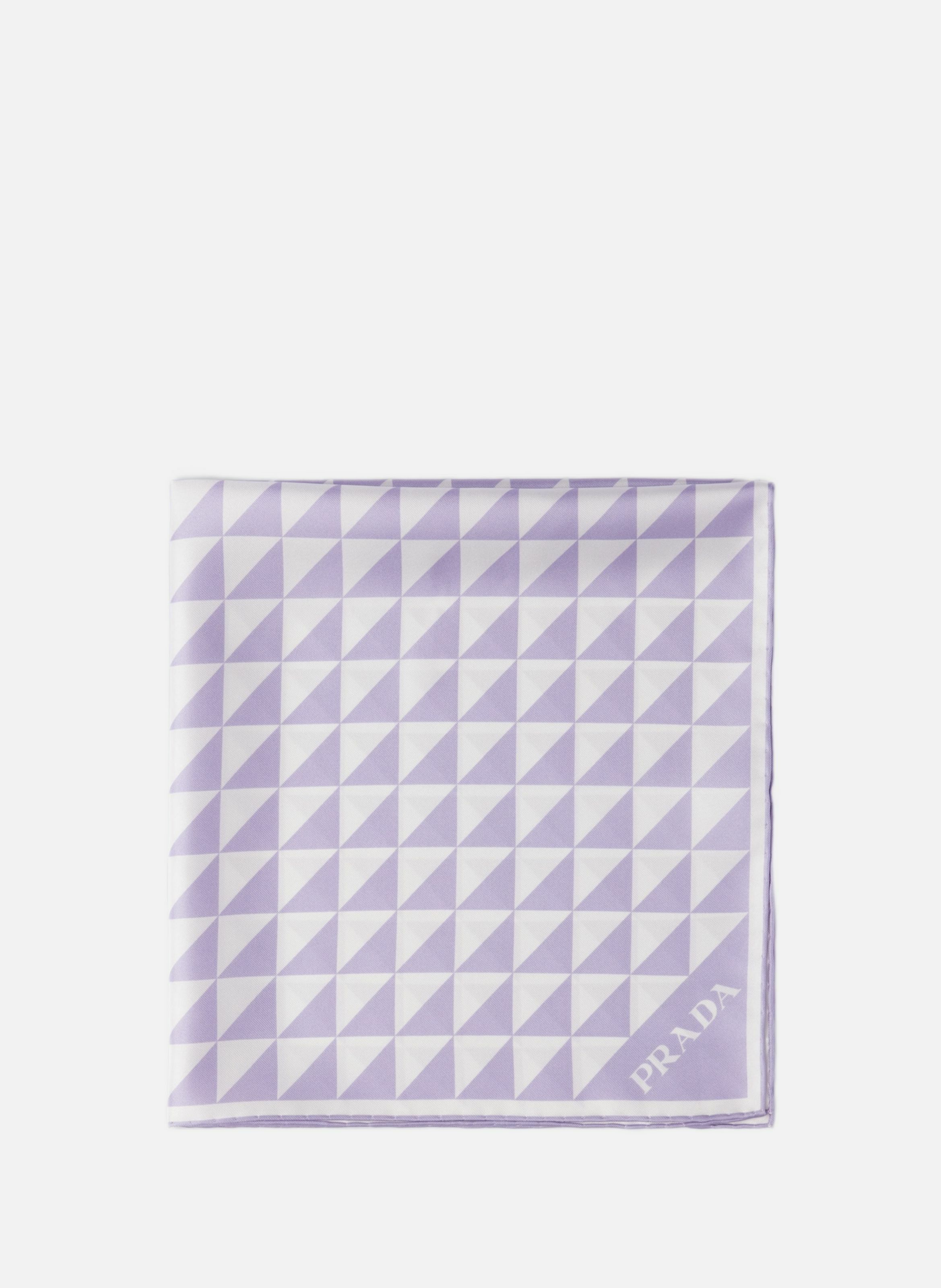 Foulard en sergé de soie imprimé 55 x 55 PRADA Violet