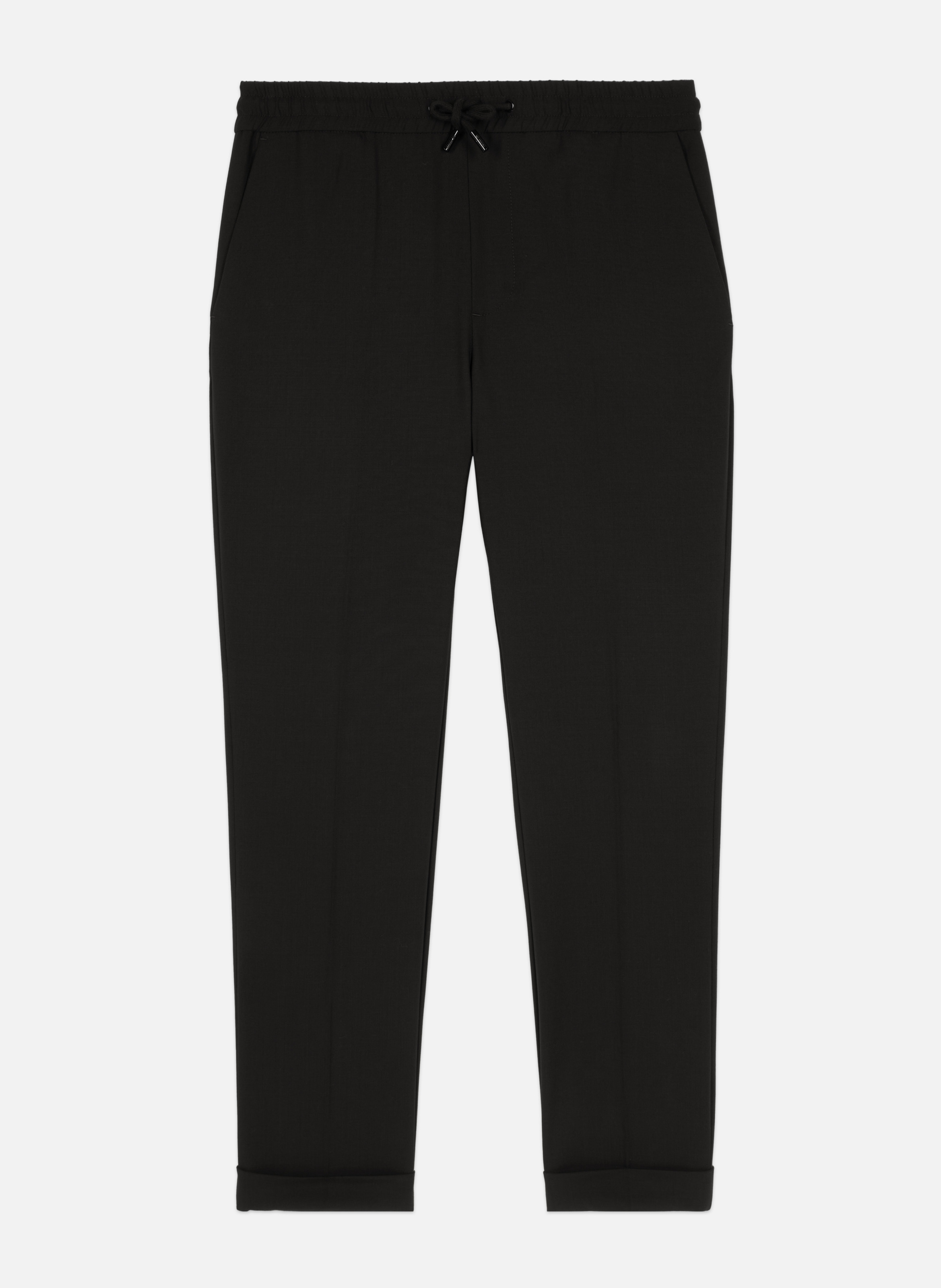 Pantalon en laine coupe droite THE KOOPLES Noir