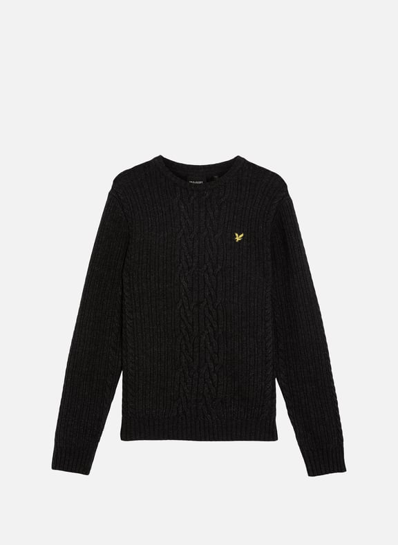 Pull uni en laine Noir by LYLE & SCOTT LYLE & SCOTT Pull uni en laine Noir