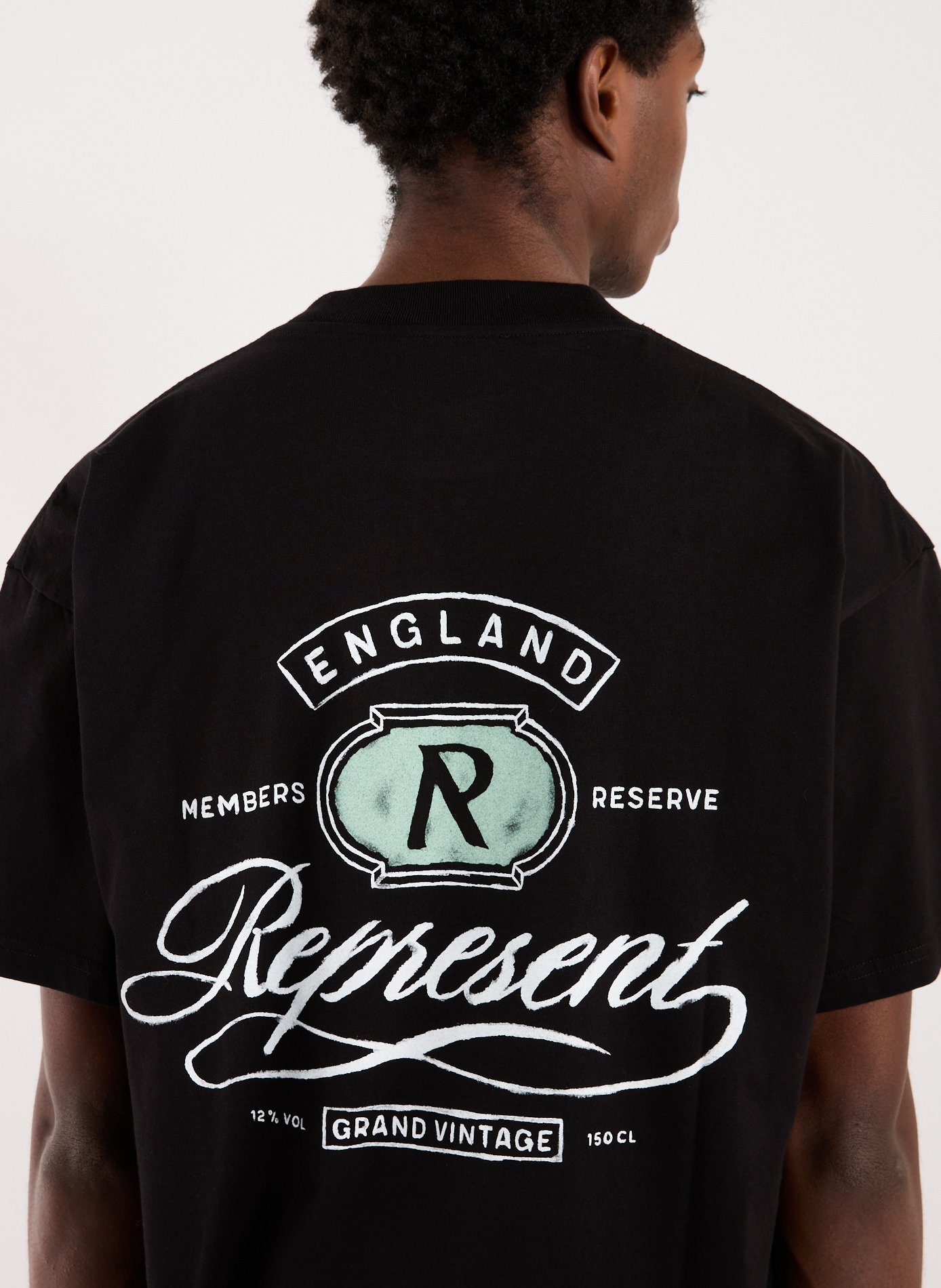 Biker-style cotton t-shirt REPRESENT Black