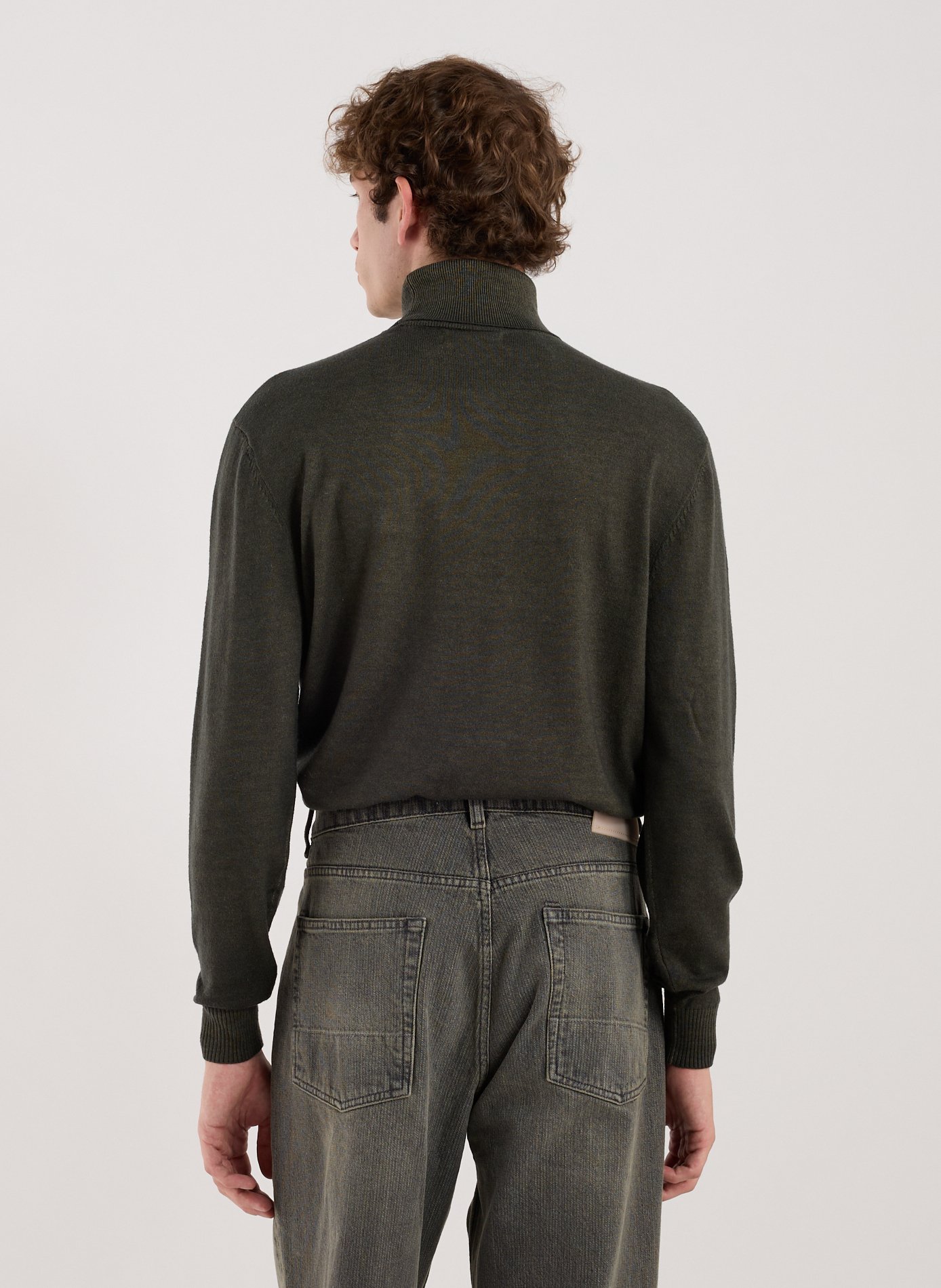 Wool blend turtleneck jumper REPLAY Green