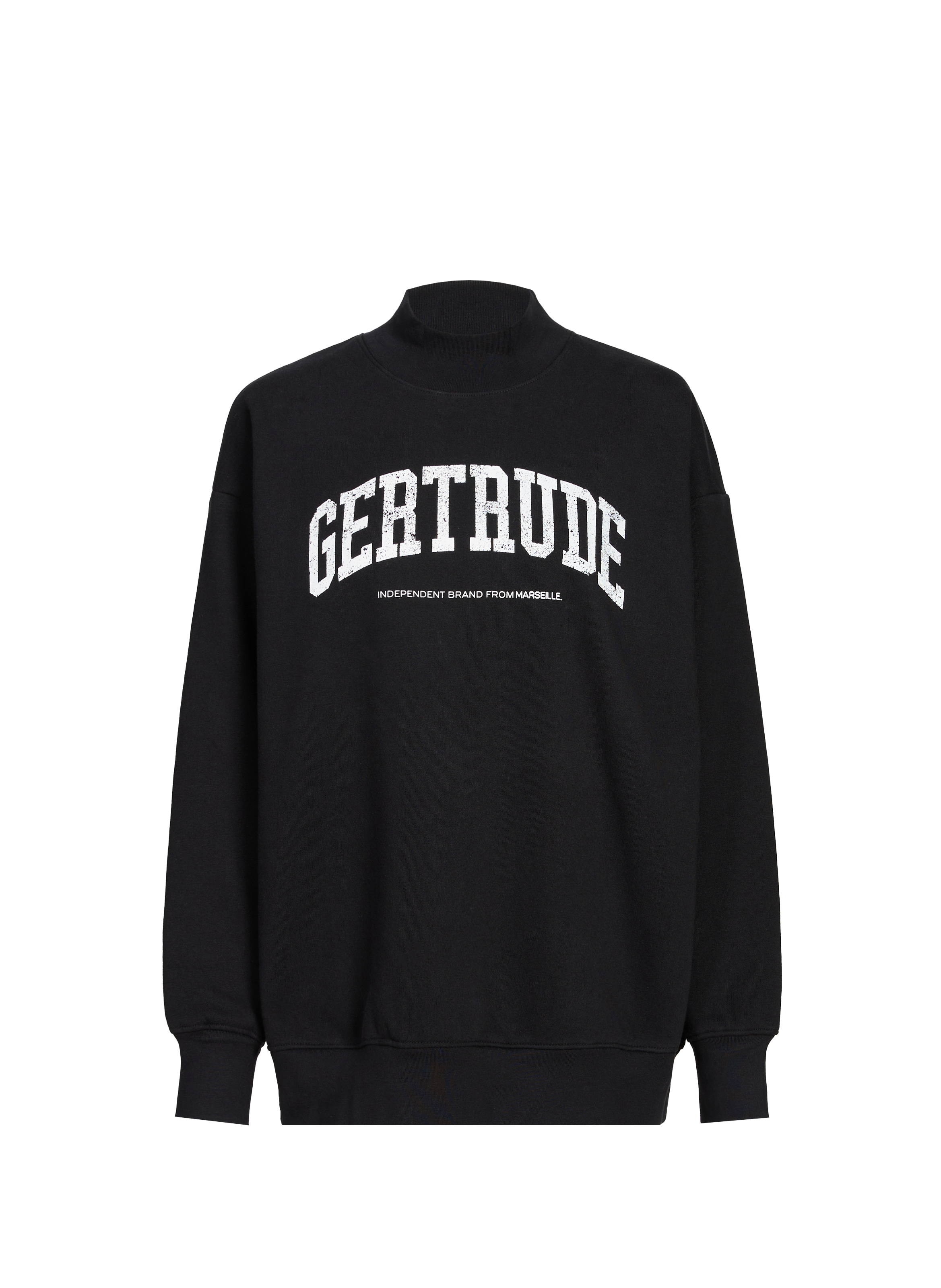 GERTRUDE ET GASTON Solid blend cotton sweater Black