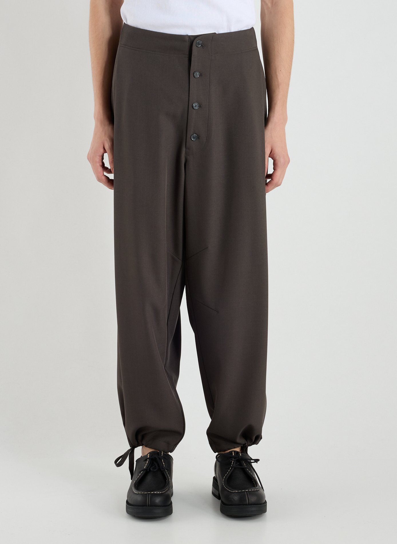 MERELY MADE Plain wide-leg Trousers Grey