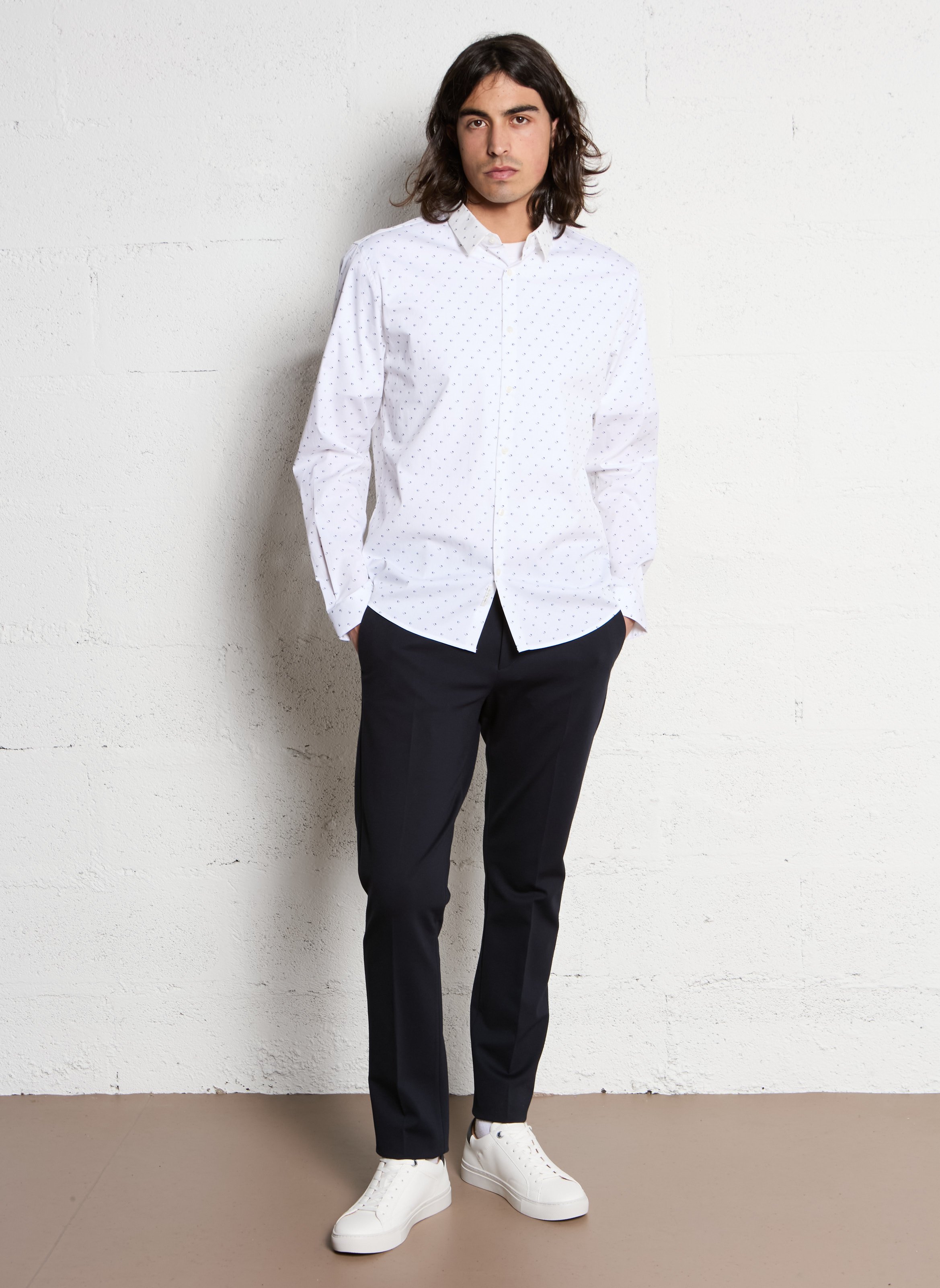 Pantalon de tailleur slim IKKS Bleu