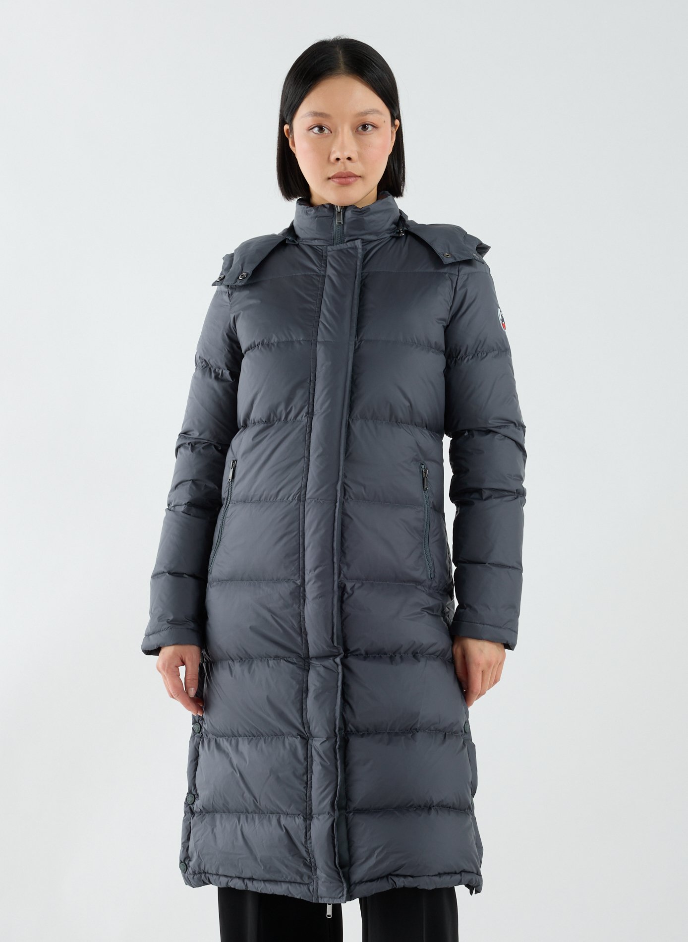 JOTT Veste matelassée longue à col montant Bleu