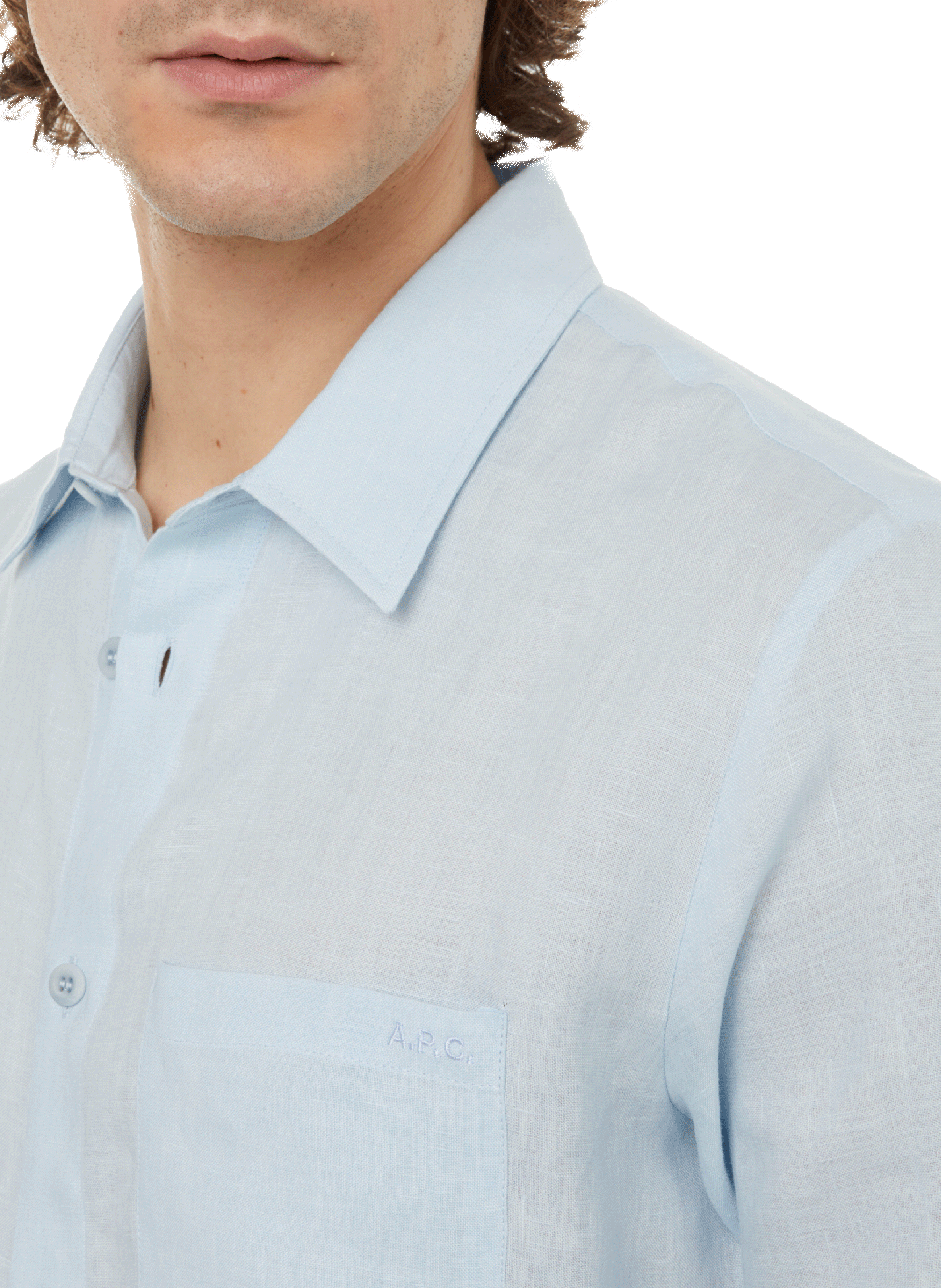 Cassel linen shirt A.P.C. Blue
