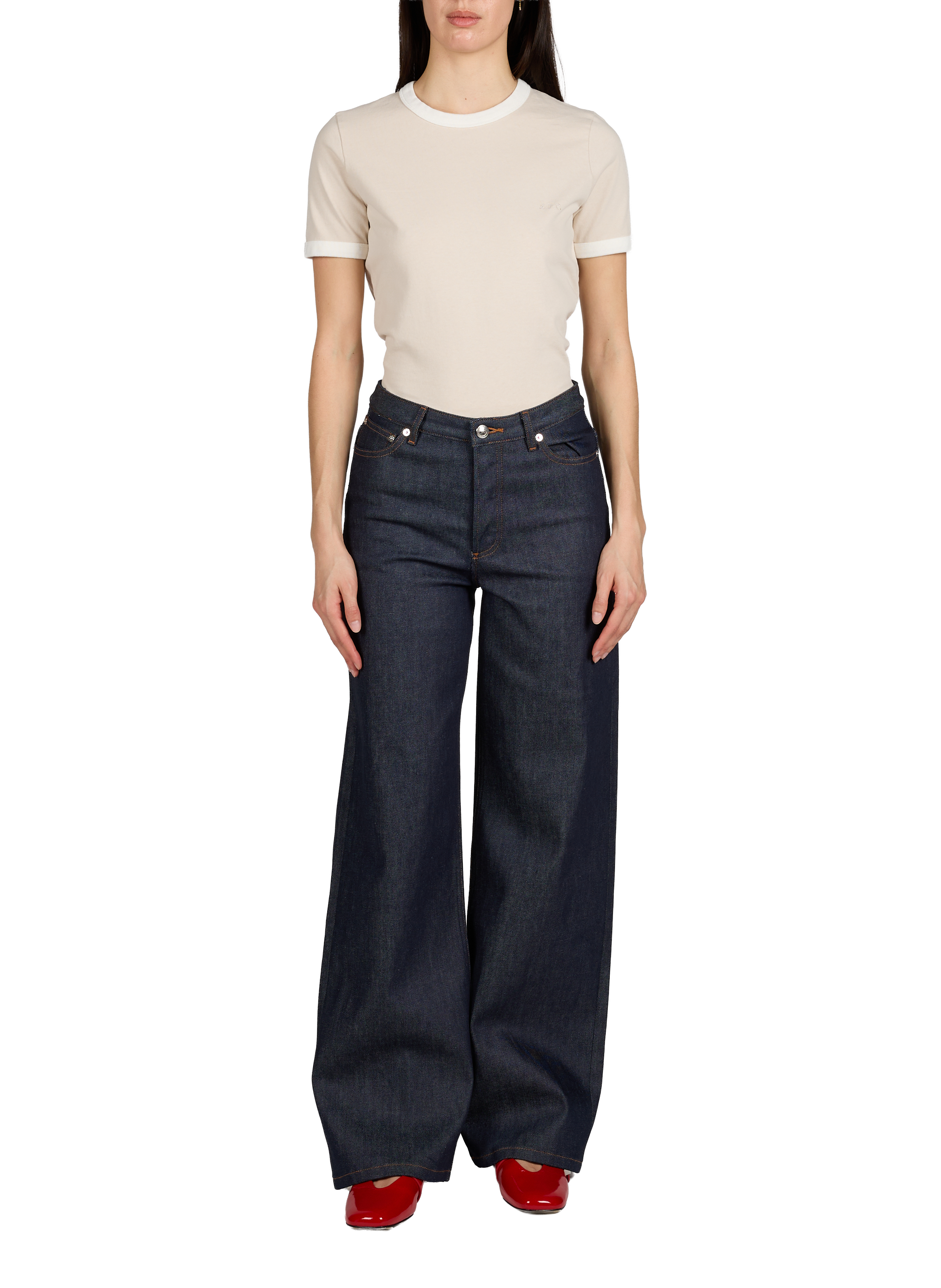 Classic Cotton T-Shirt A.P.C. Beige