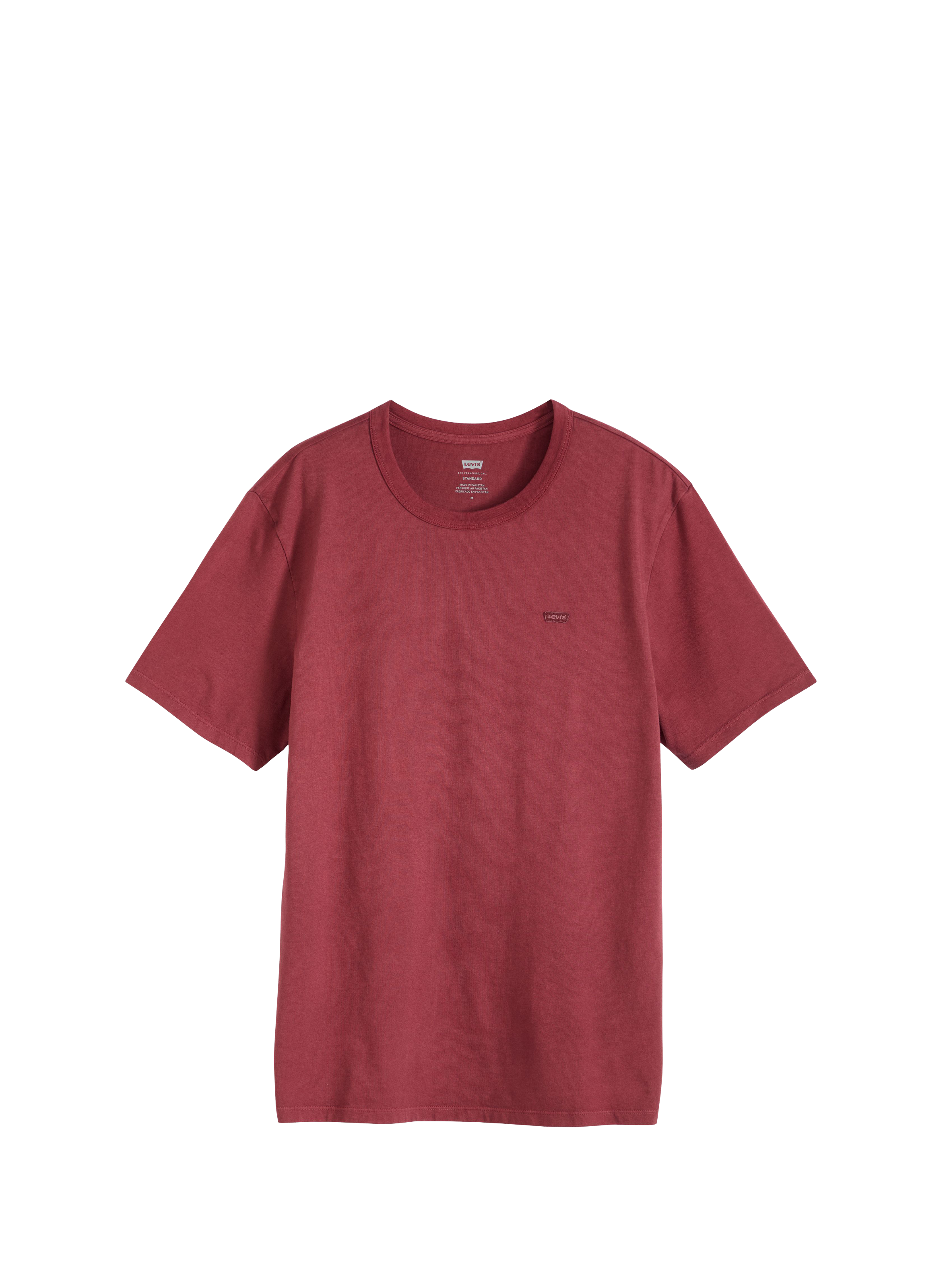 Straight short-sleeved cotton T-shirt LEVI'S Red