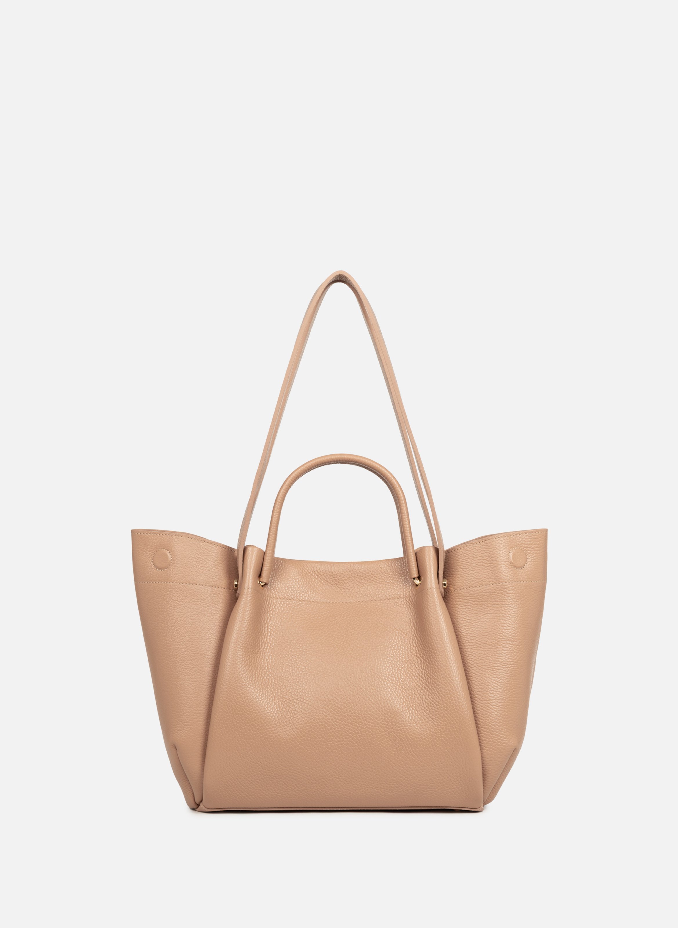Extra large tote bag - foulonné double louisa LANCASTER Beige