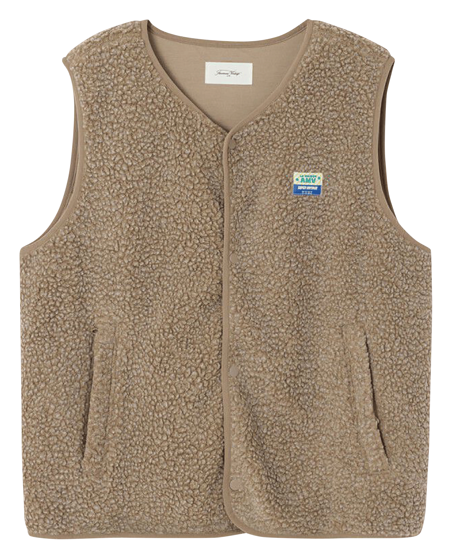 Veste col rond en sherpa hoktown AMERICAN VINTAGE Marron