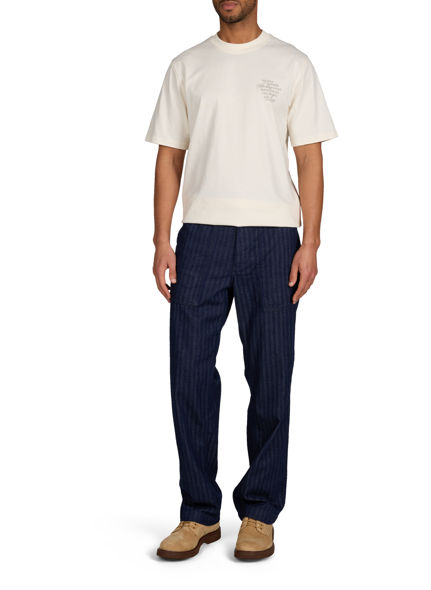 T-shirt Ben Faience imprimé en coton organique LES DEUX Beige