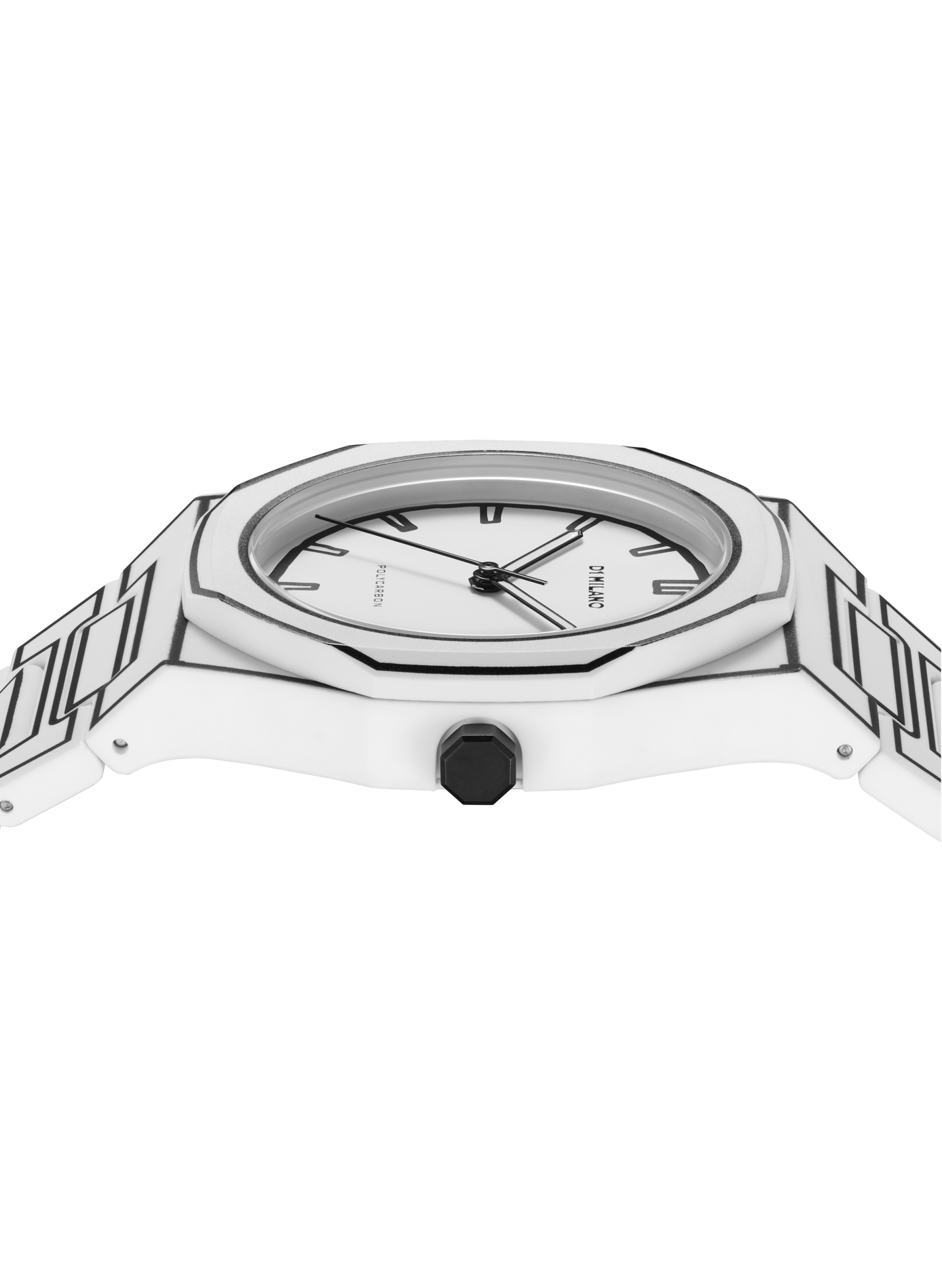 Montre Sketch 02 en polycarbonate D1 MILANO Blanc