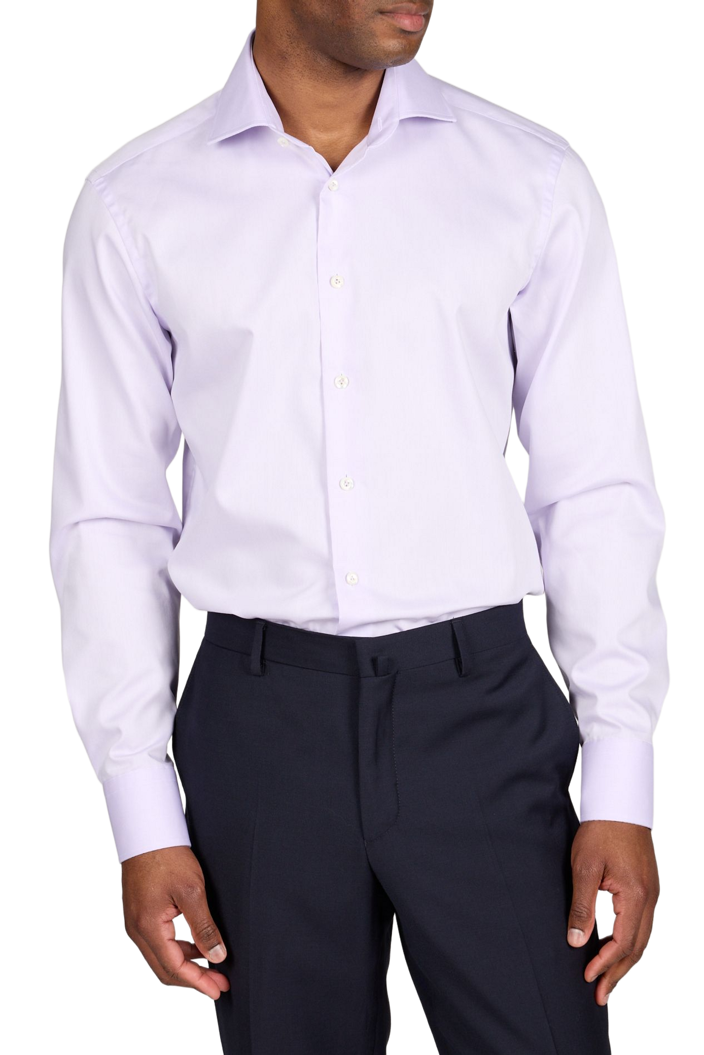 Chemise unie col classique en coton VAN LAACK Rose