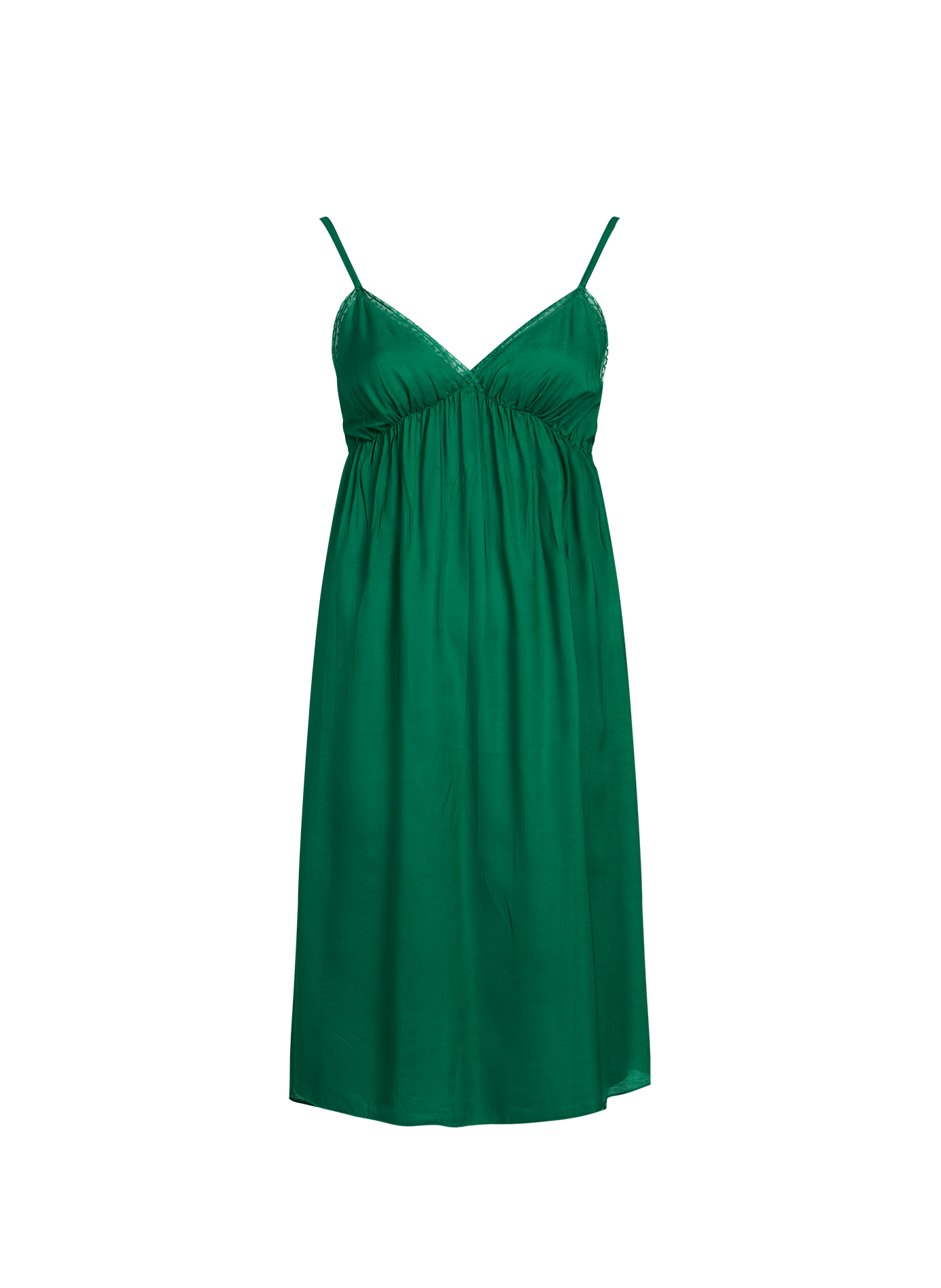 Joséphine nightgown in cotton and silk GERMAINE DES PRÉS Green