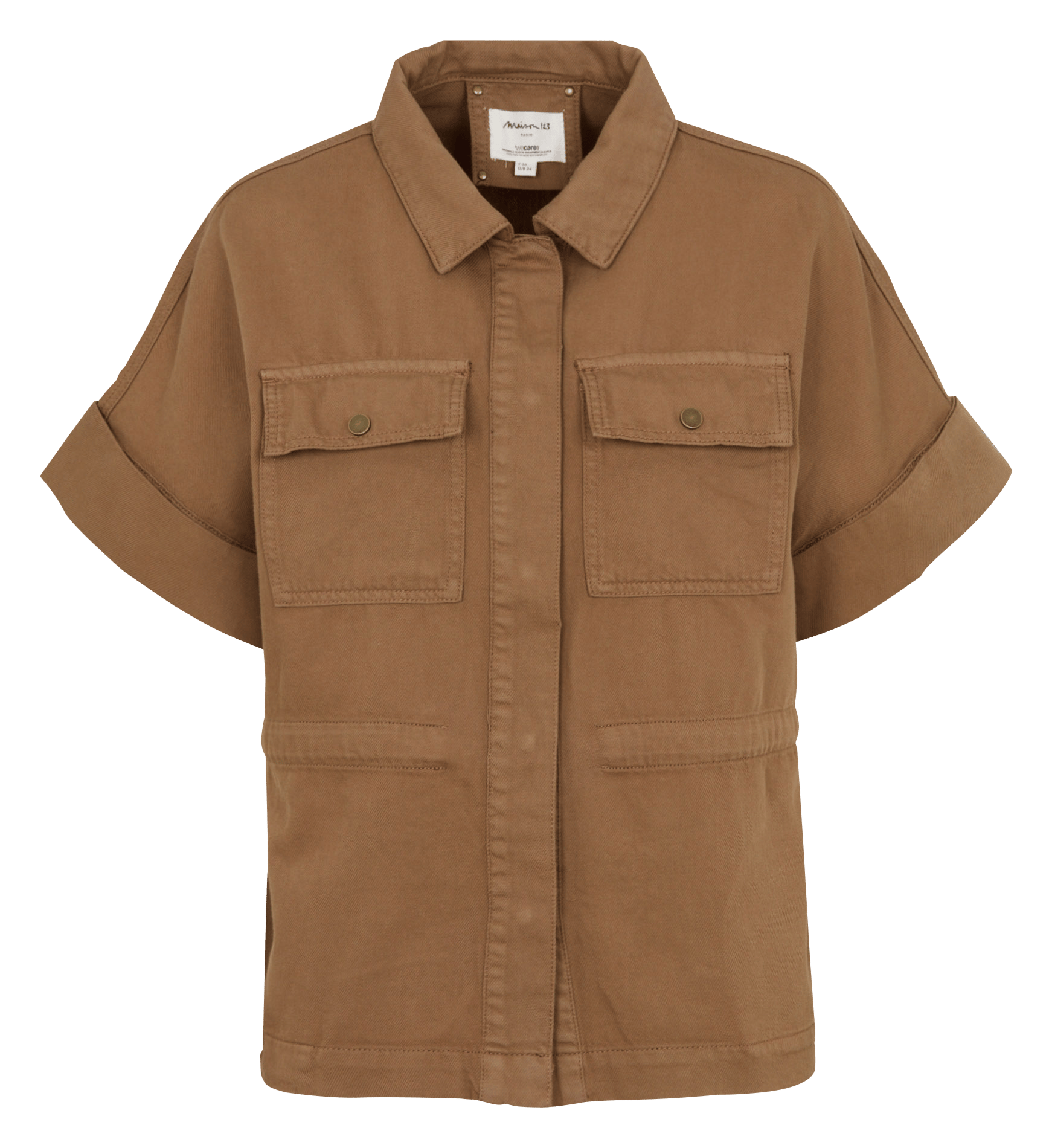 Chemise col classique en coton vita MAISON 123 Marron