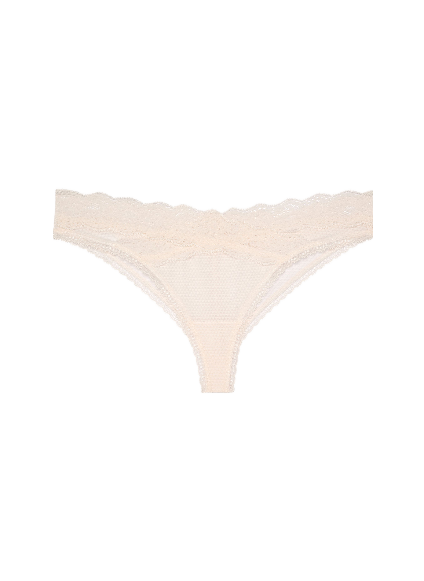Tanga en dentelle PASSIONATA Beige