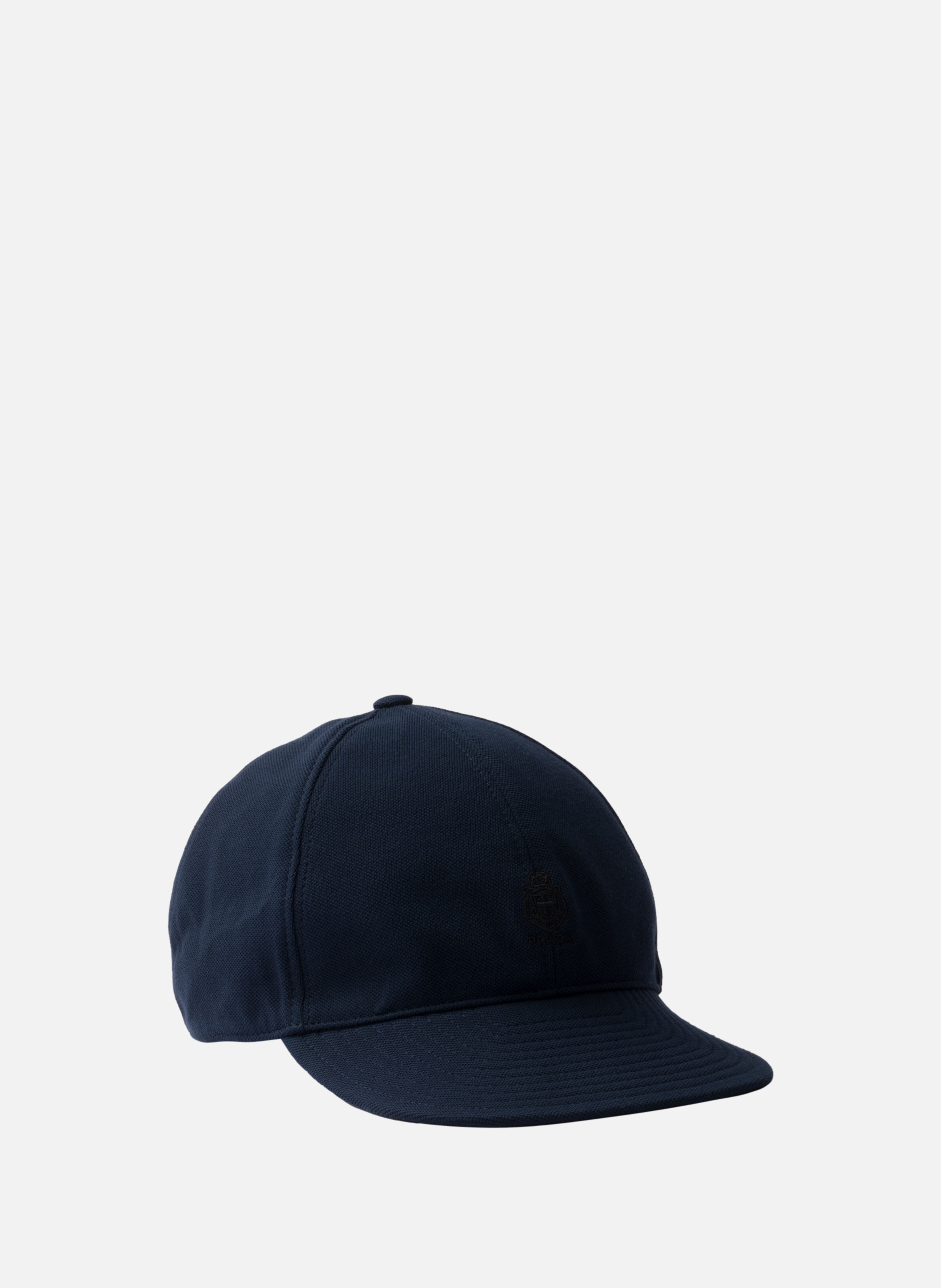 Casquette de baseball en piqué vieilli PRADA Bleu