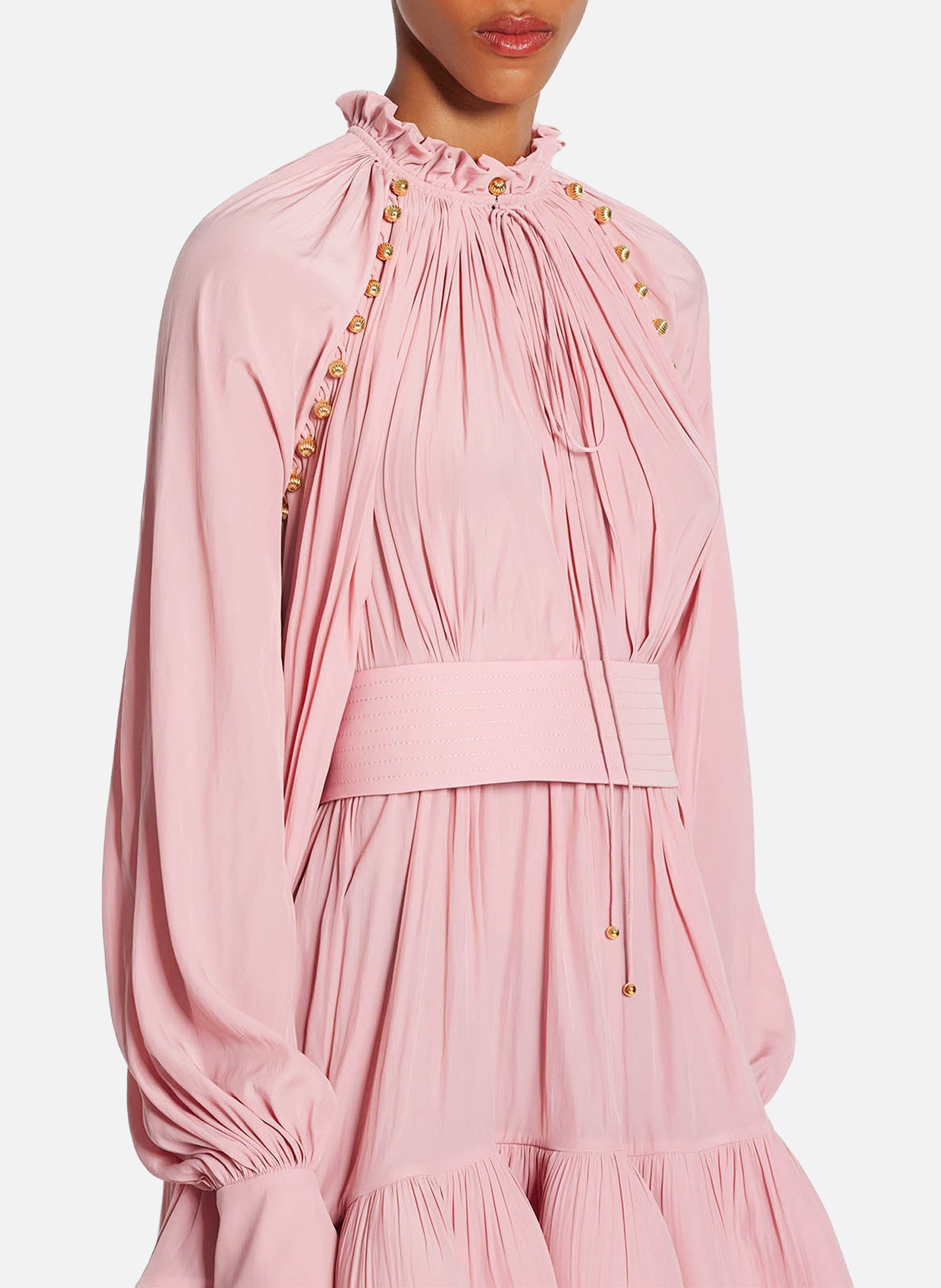 Robe charmeuse asymétrique LANVIN Rose