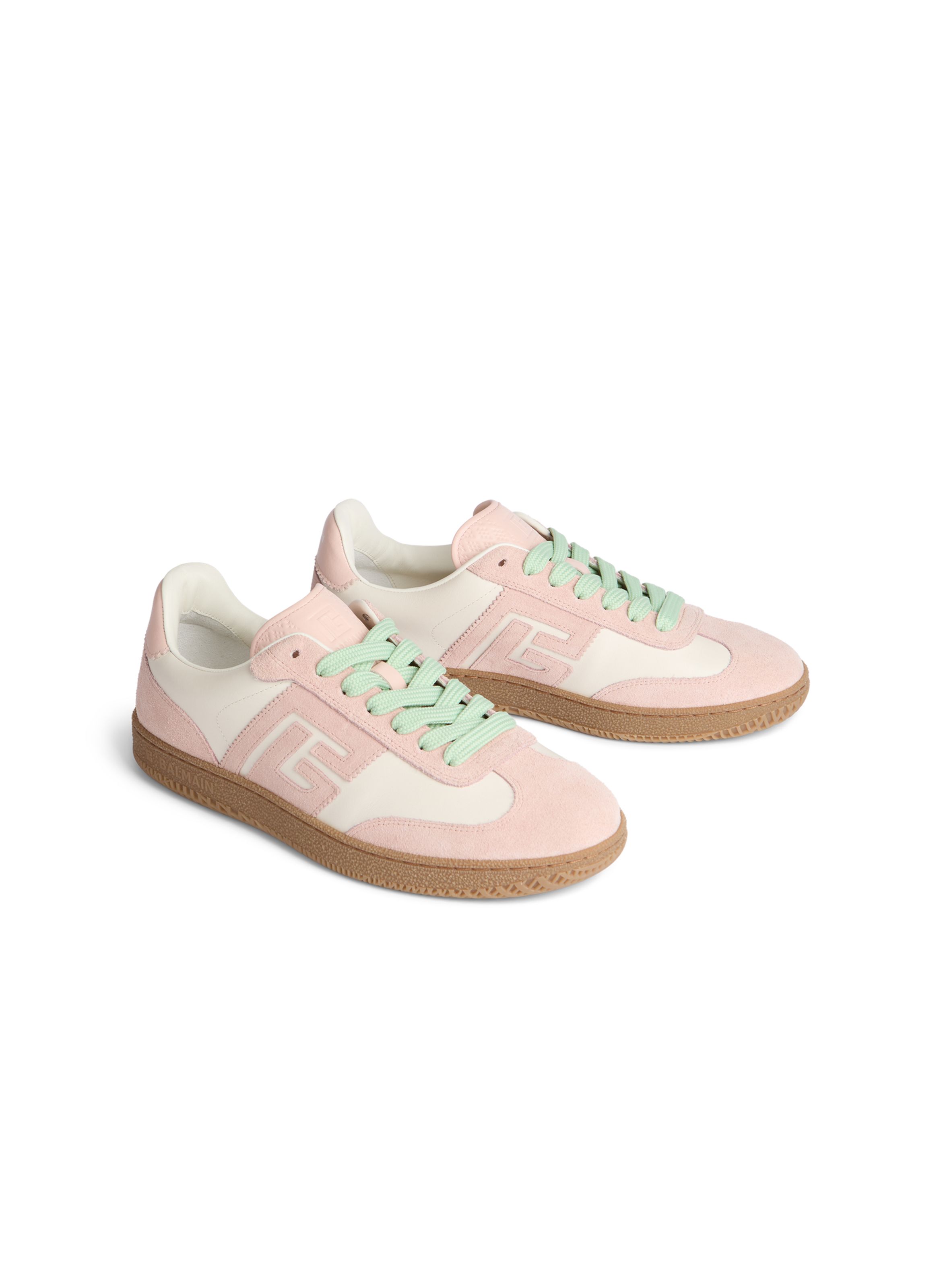 Baskets balmain swan en cuir lisse et suédé BALMAIN Multicolore