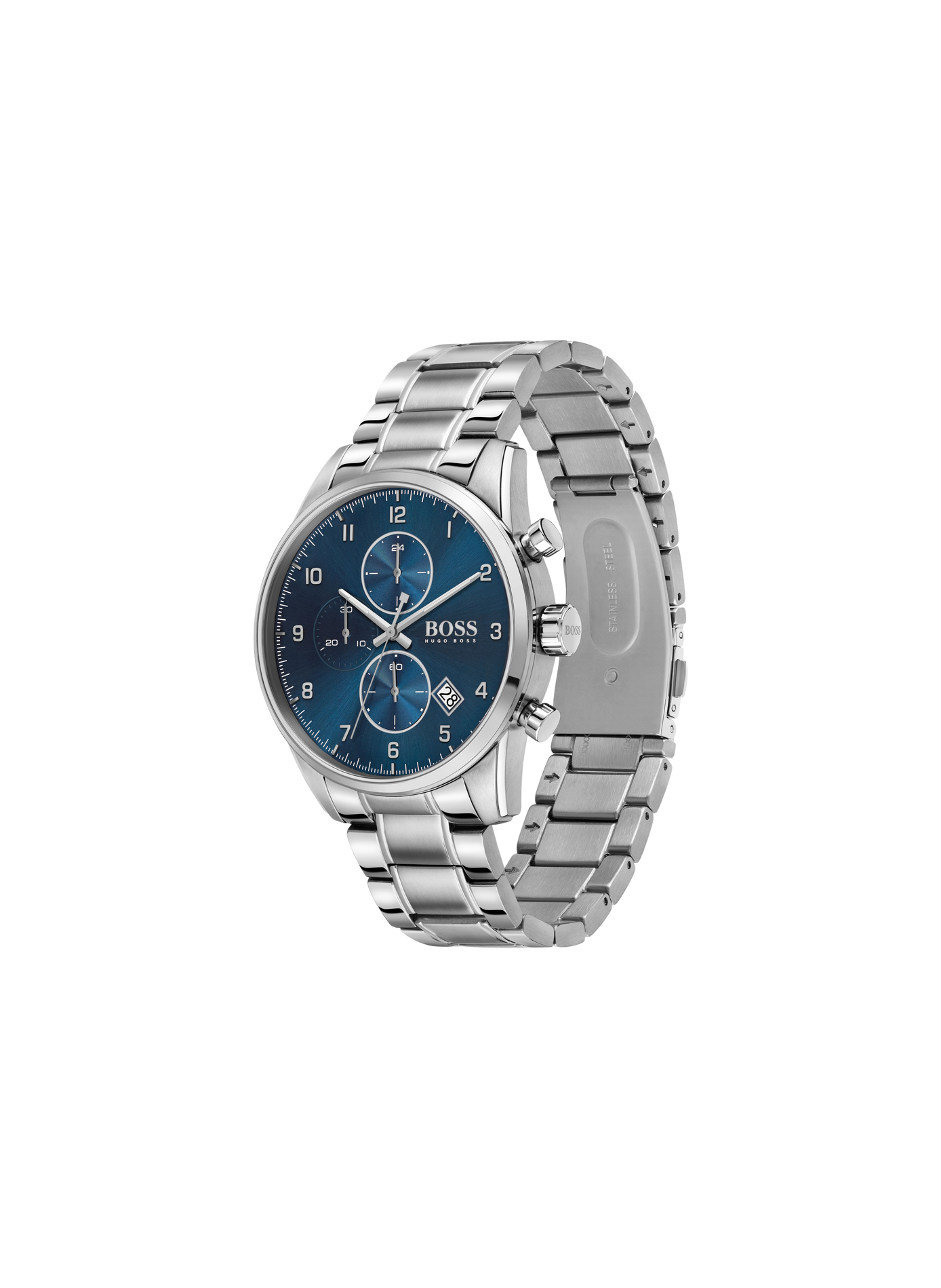 Quarz Uhr Skymaster aus Edelstahl BOSS MONTRES Blau