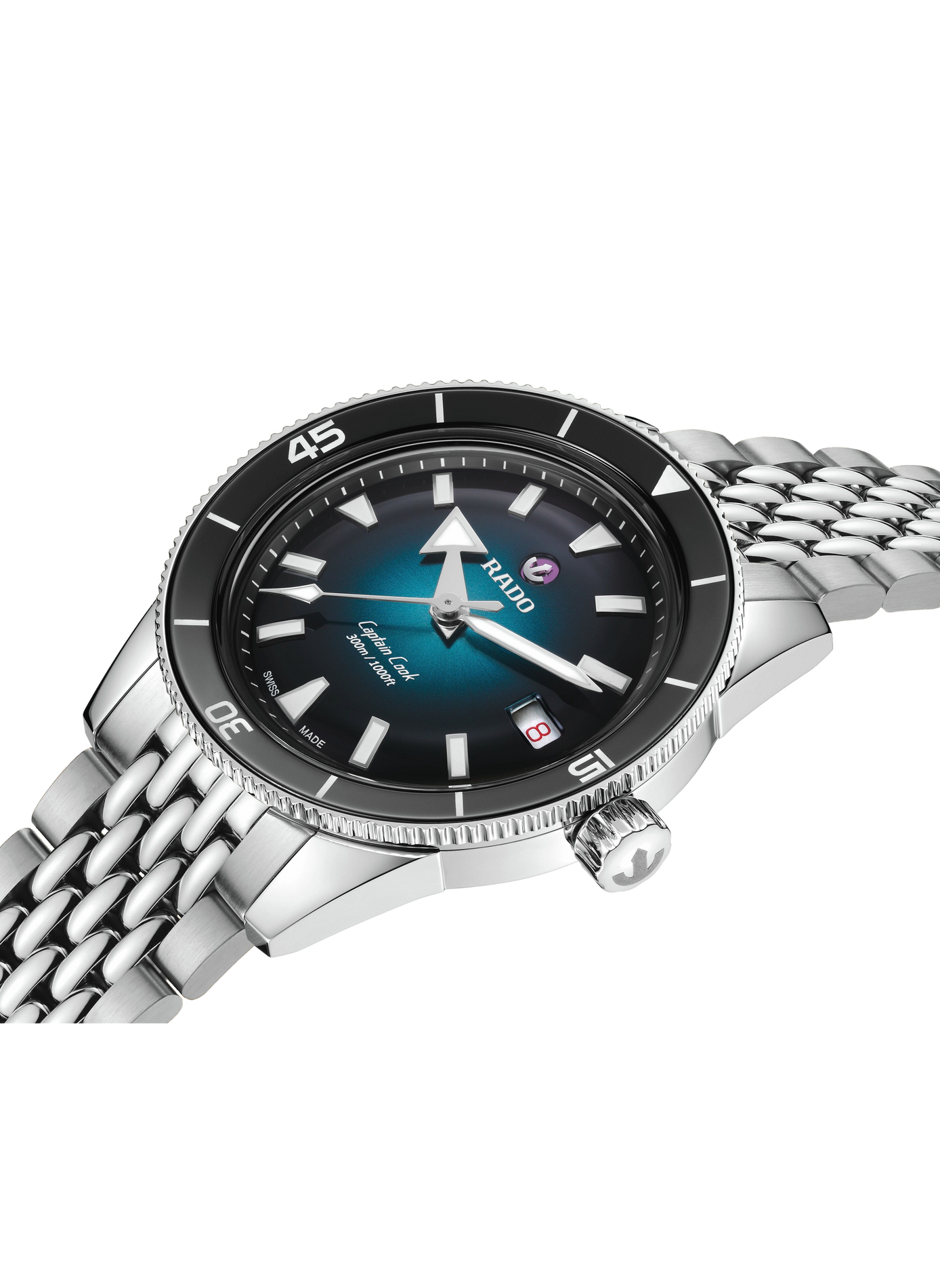 Montre automatique Captcook en acier inoxydable RADO Noir