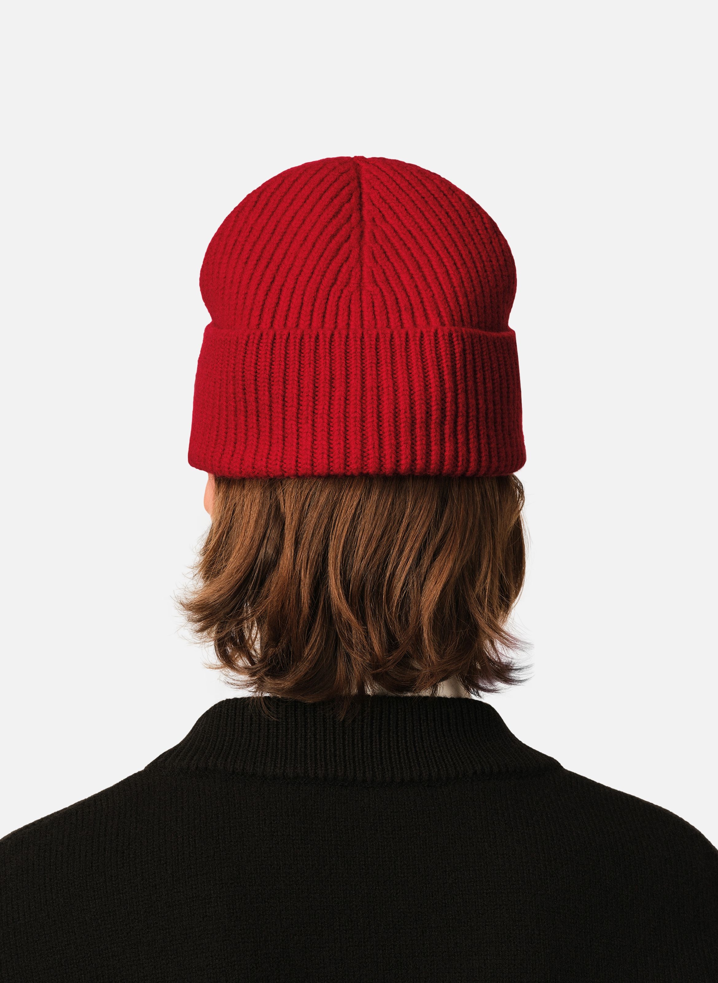 Bonnet unisexe en laine ami de coeur AMI PARIS Rouge