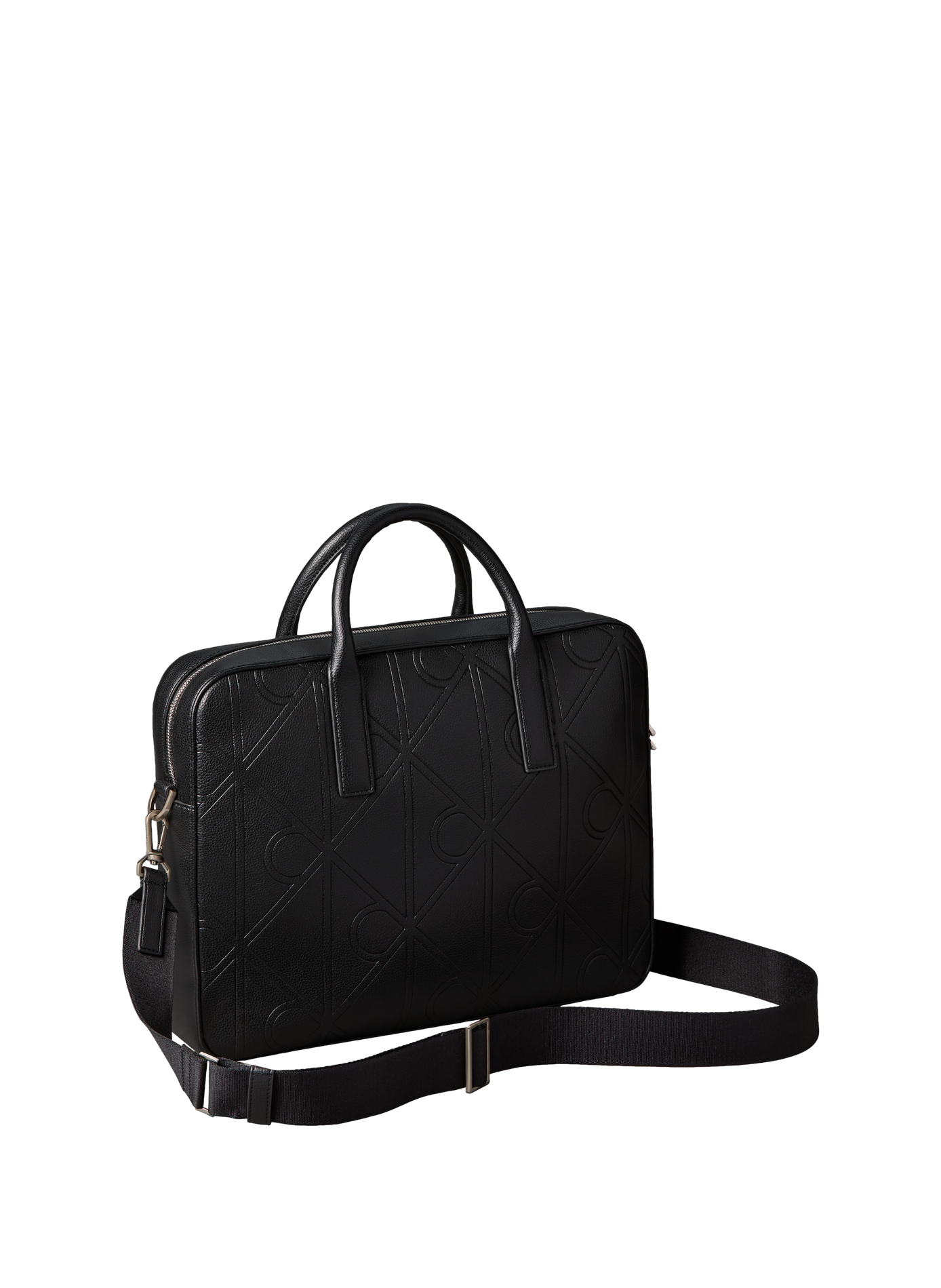 Sac ordinateur texturé à détail logo CALVIN KLEIN Noir