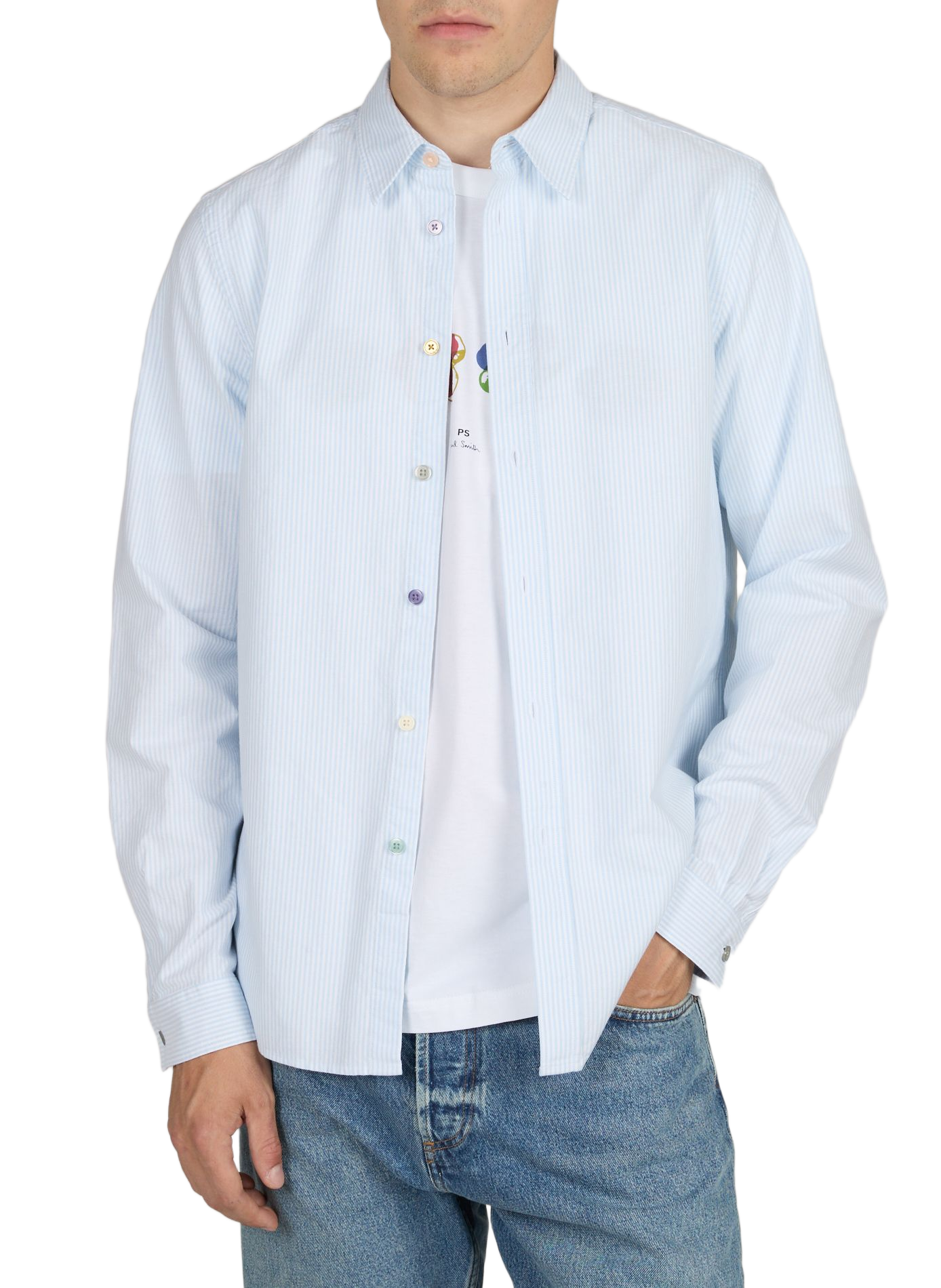 Straight cotton shirt PAUL SMITH Blue