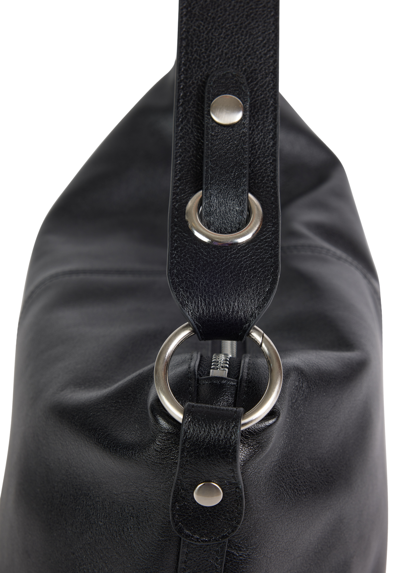 Sac bandoulière en cuir NAT & NIN Noir