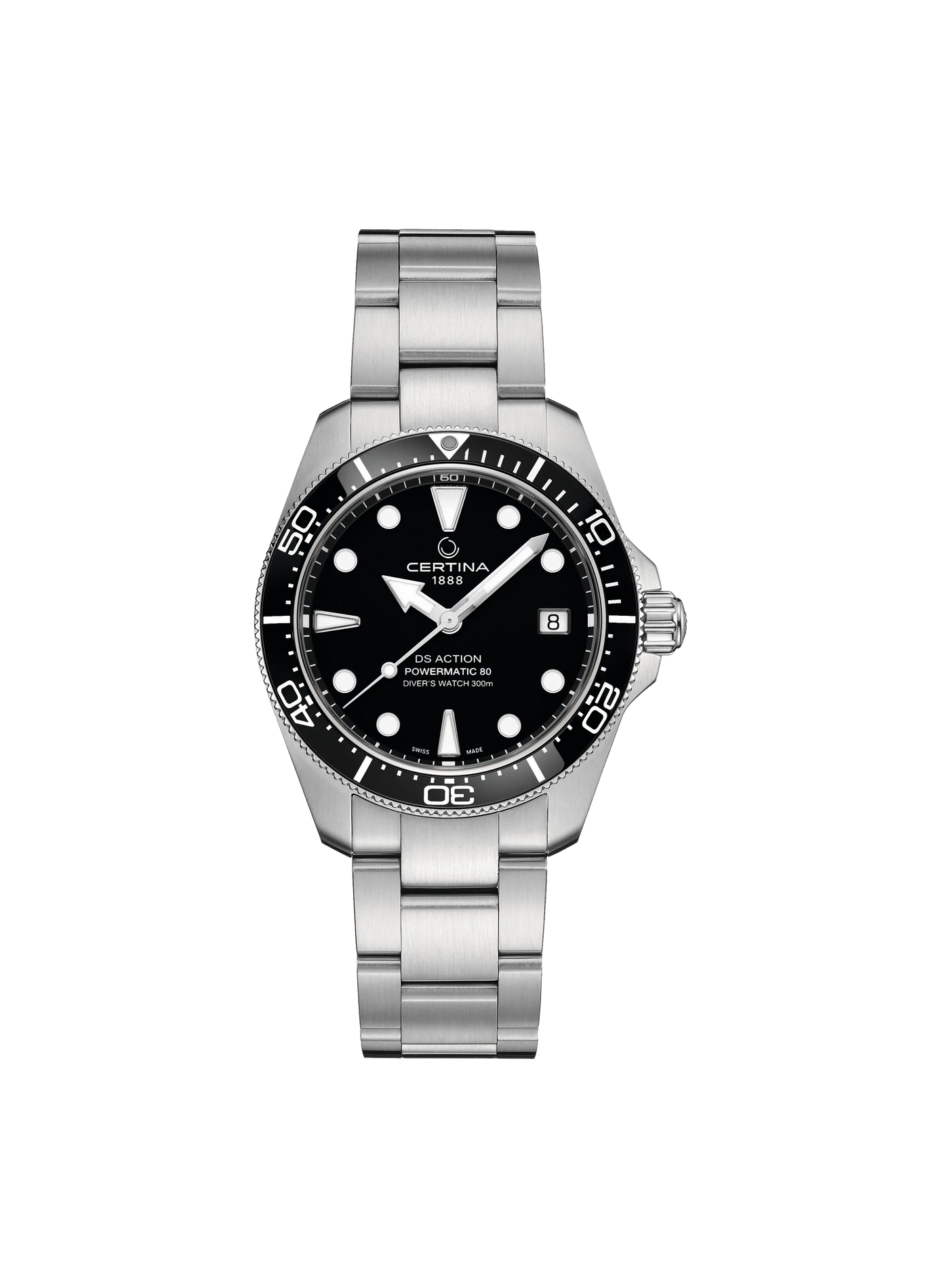 Montre automatique DS ACTION DIVER en acier inoxydable CERTINA Noir