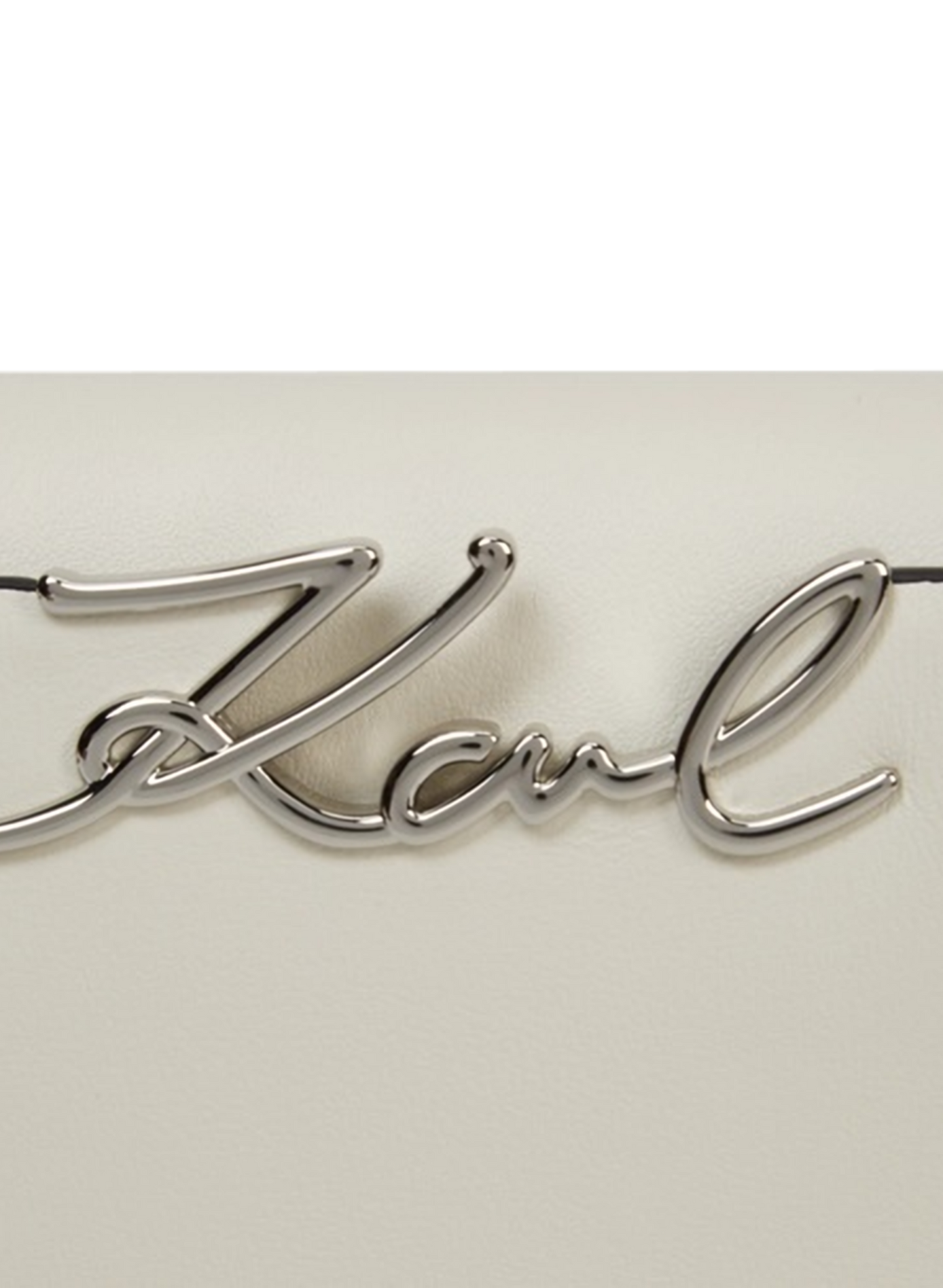 Lederhandtasche K/Signature Mini KARL LAGERFELD Beige