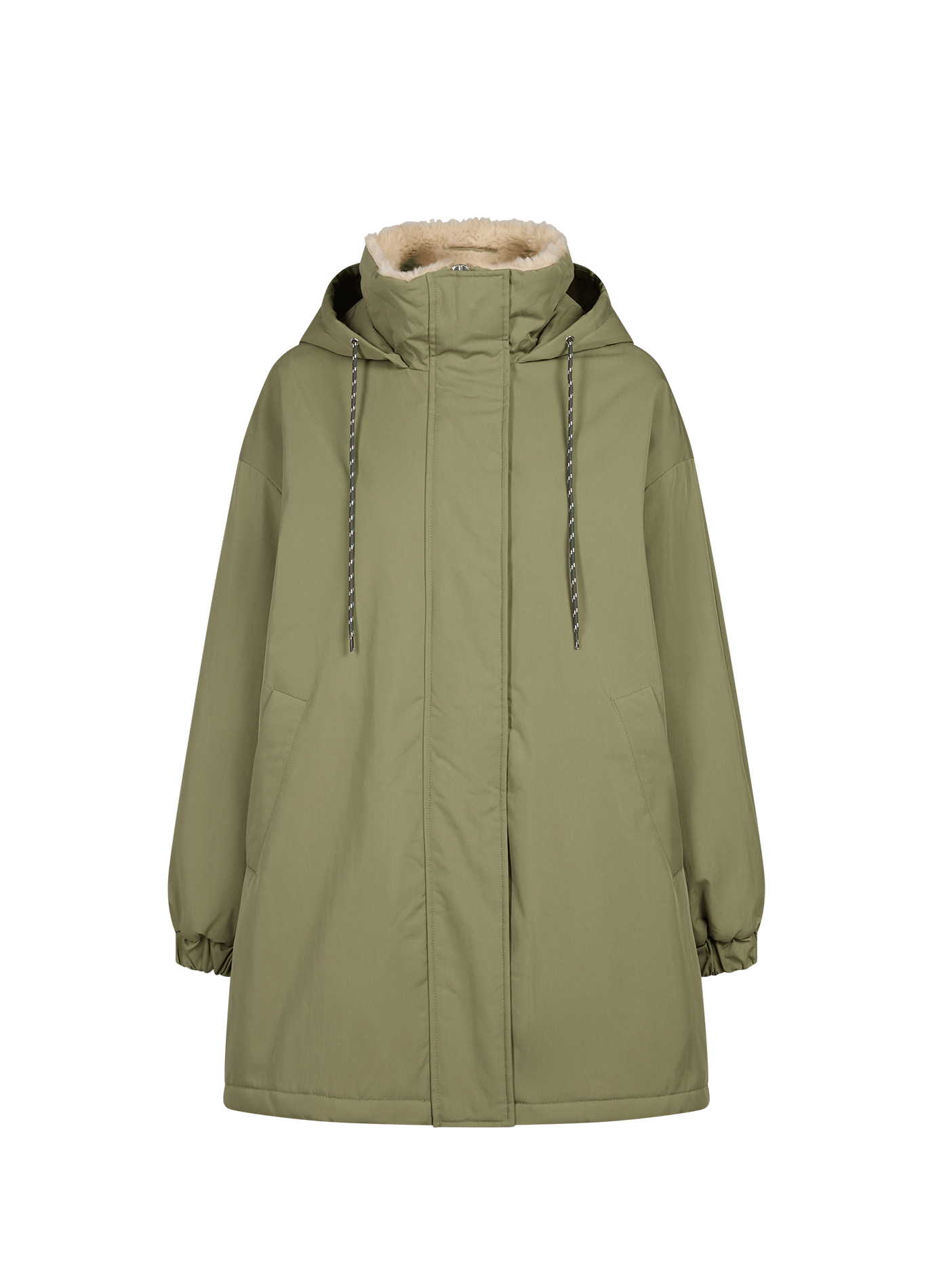 High-neck blended cotton coat BELLEROSE Khaki