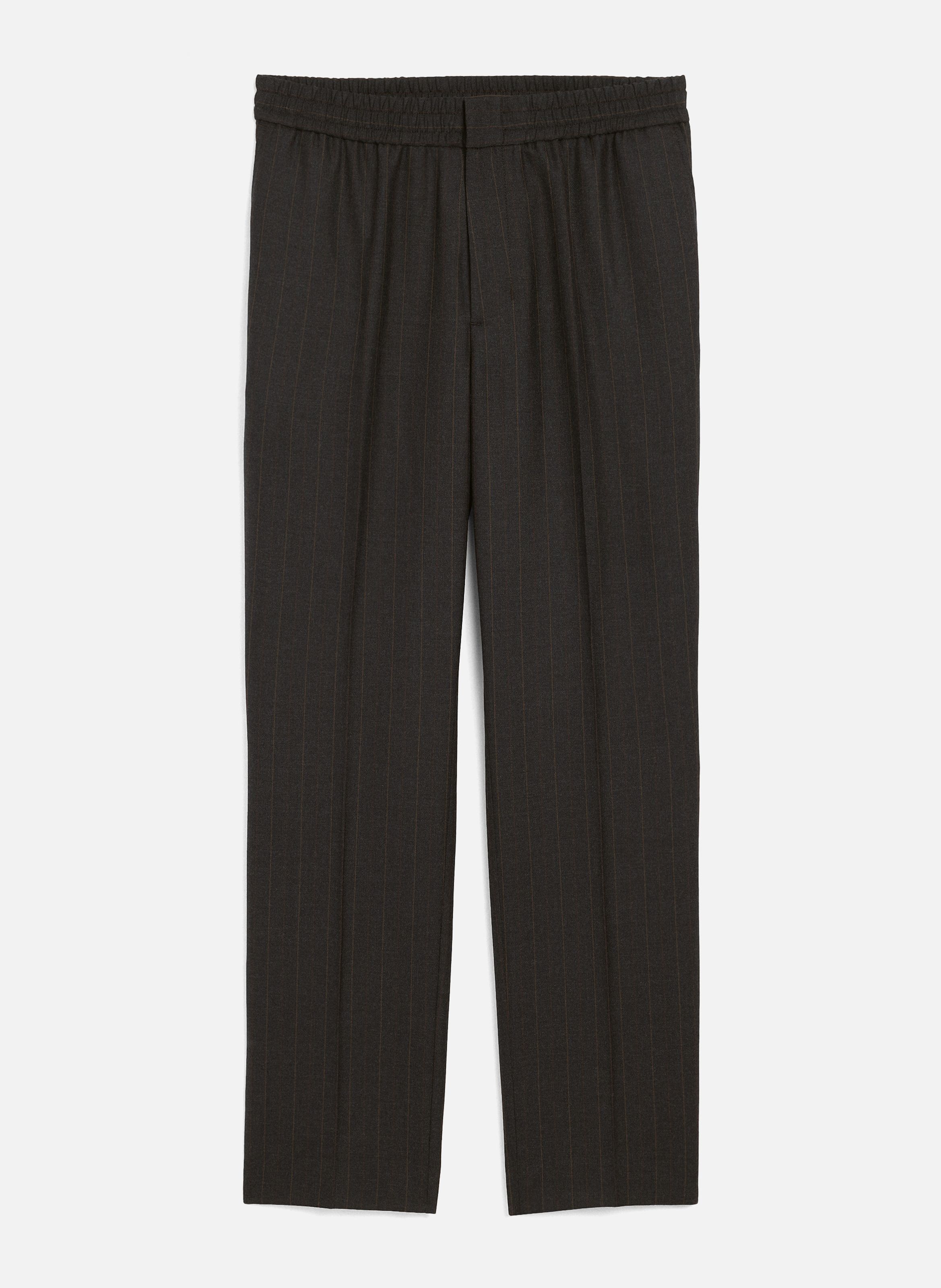 Pantalon rayé en laine taille élastiquée AMI PARIS Gris