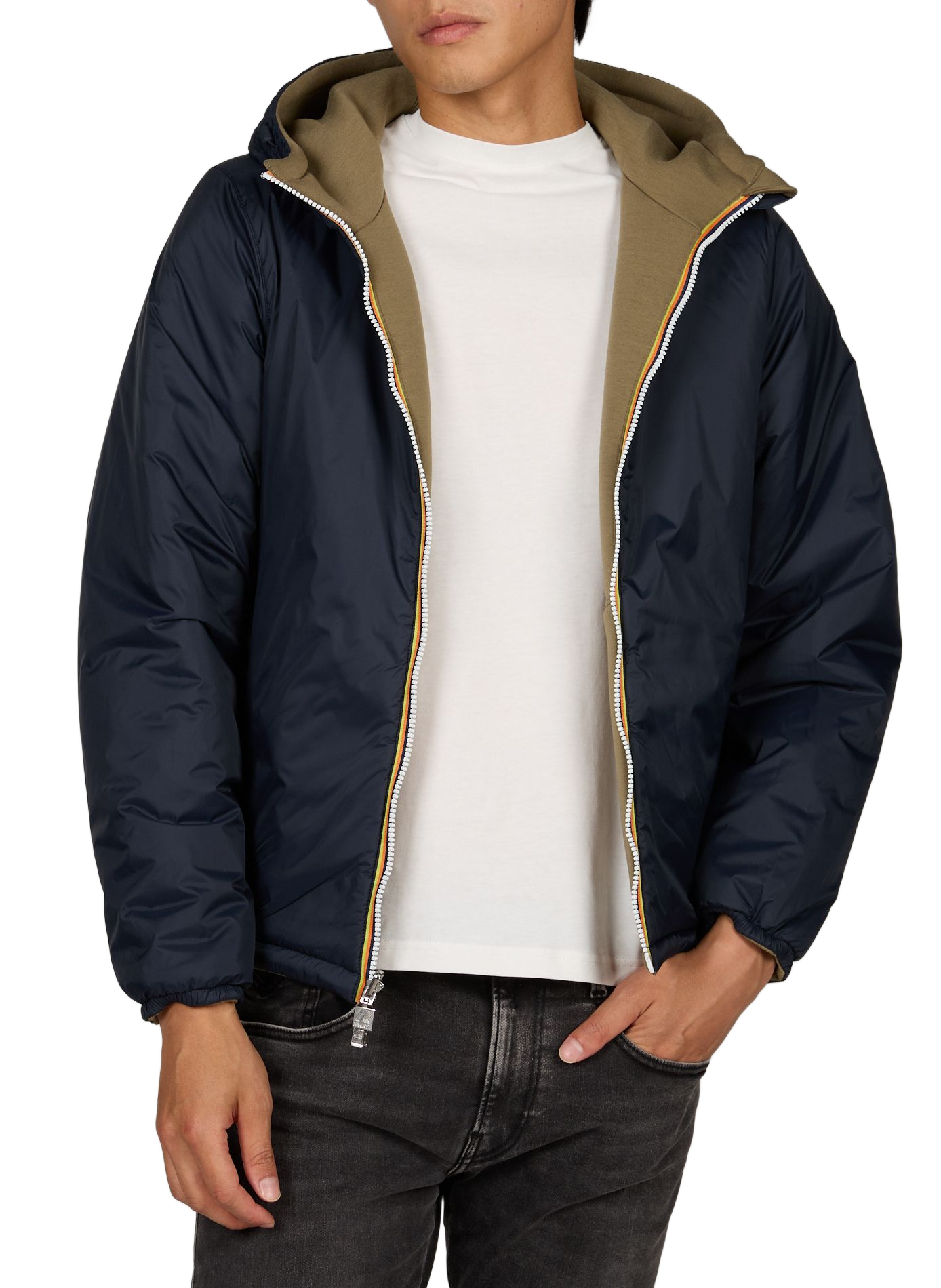 High-neck sweatshirt K-WAY Khaki