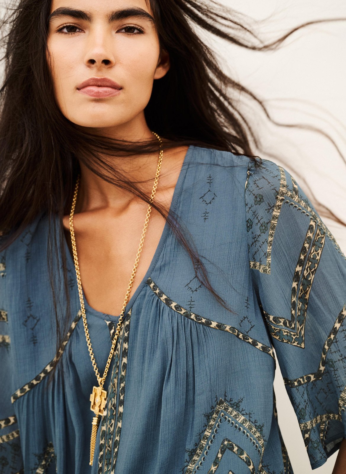 Blouse droite manches longues placido BA&SH Bleu