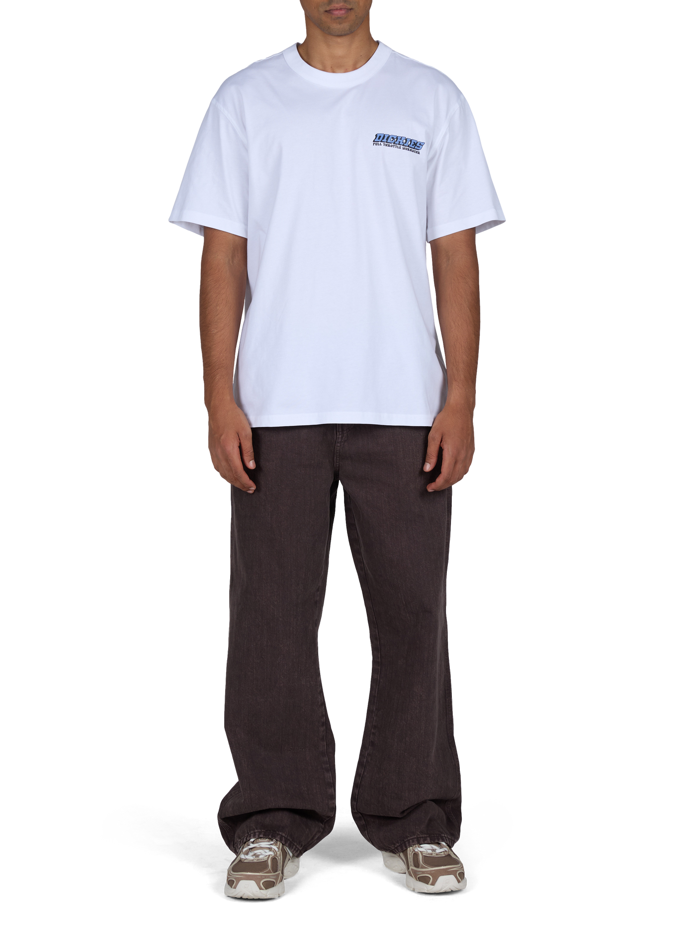 Rundhalsausschnitt T-Shirt aus Baumwolle DICKIES Weiss