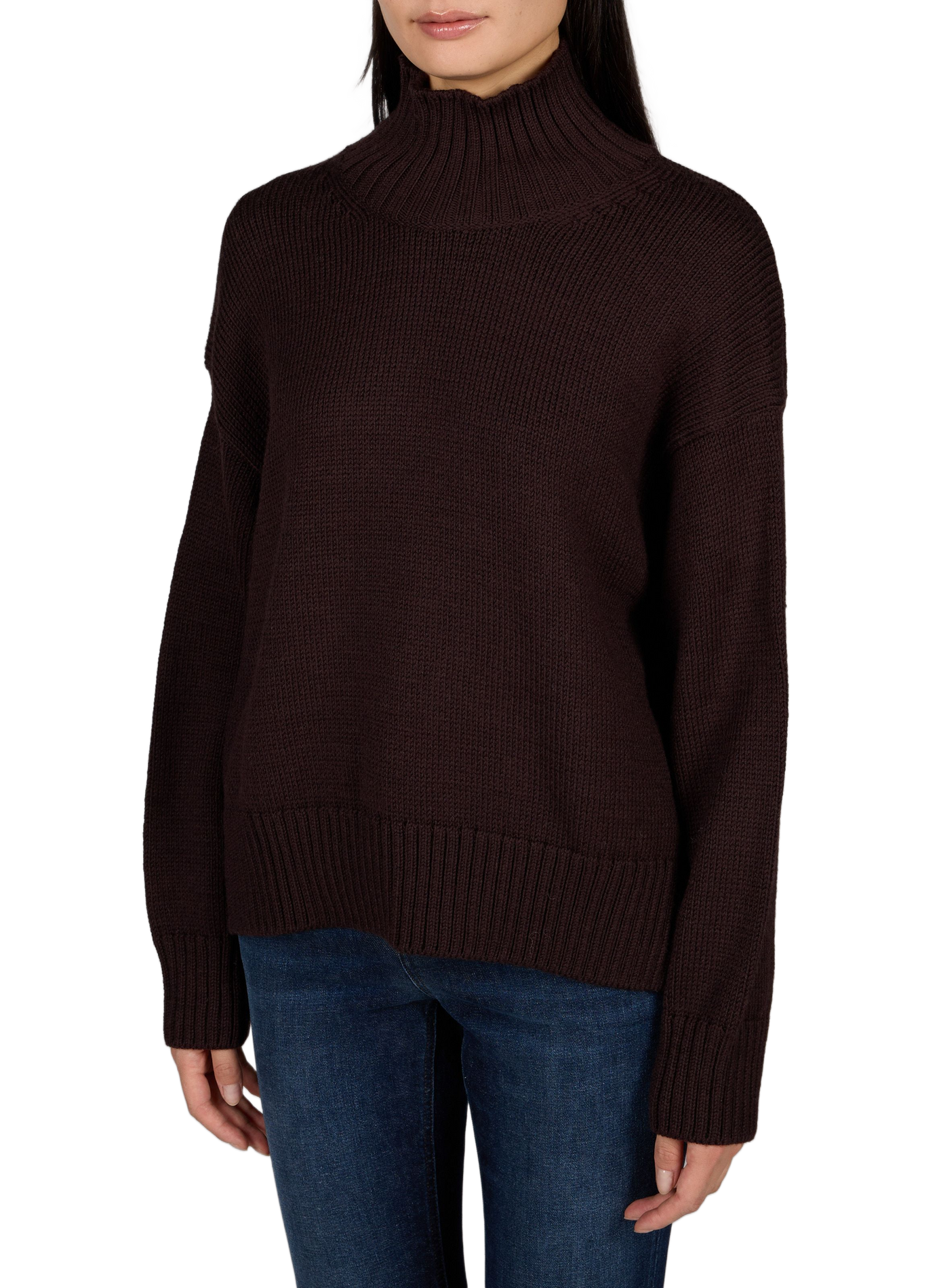 Wool and alpaca jumper  CLOSED Brown