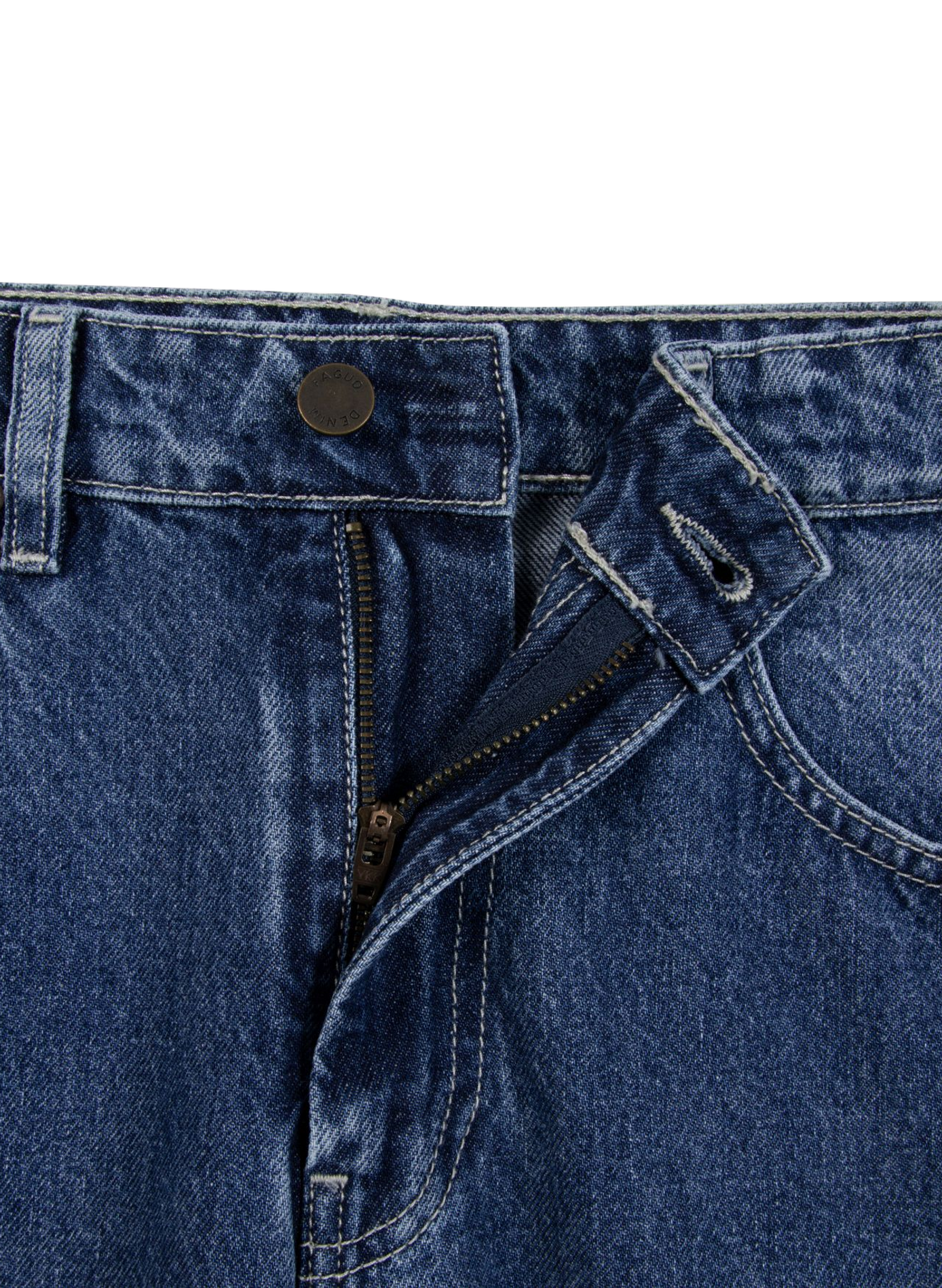 Jeans slim en coton FAGUO Bleu