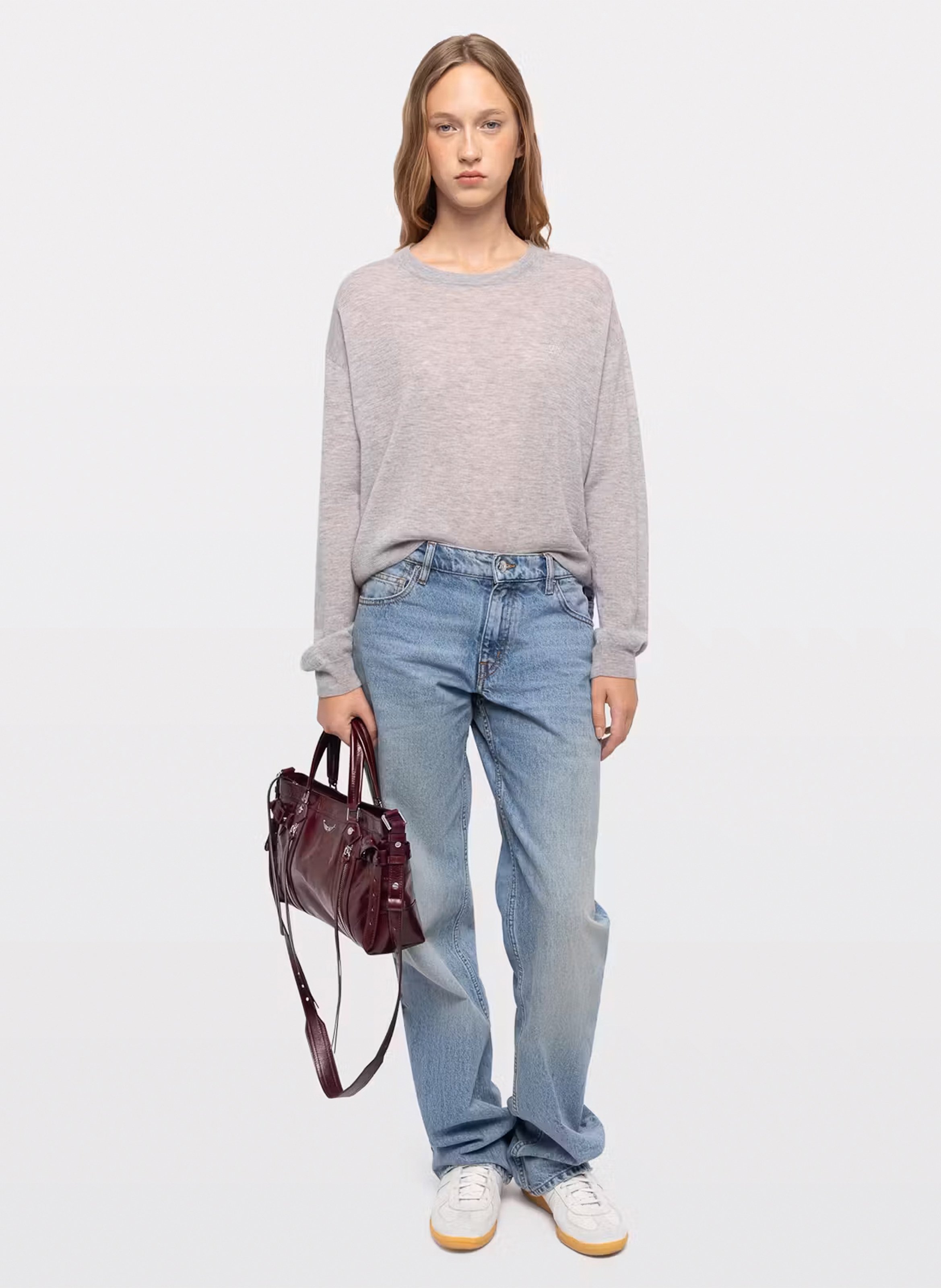 T-shirt-sleutelhanger van leer keyring ZADIG&VOLTAIRE Paars