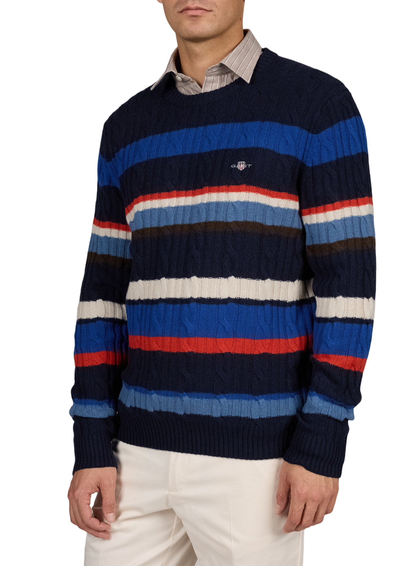 Round-neck wool jumper GANT Blue