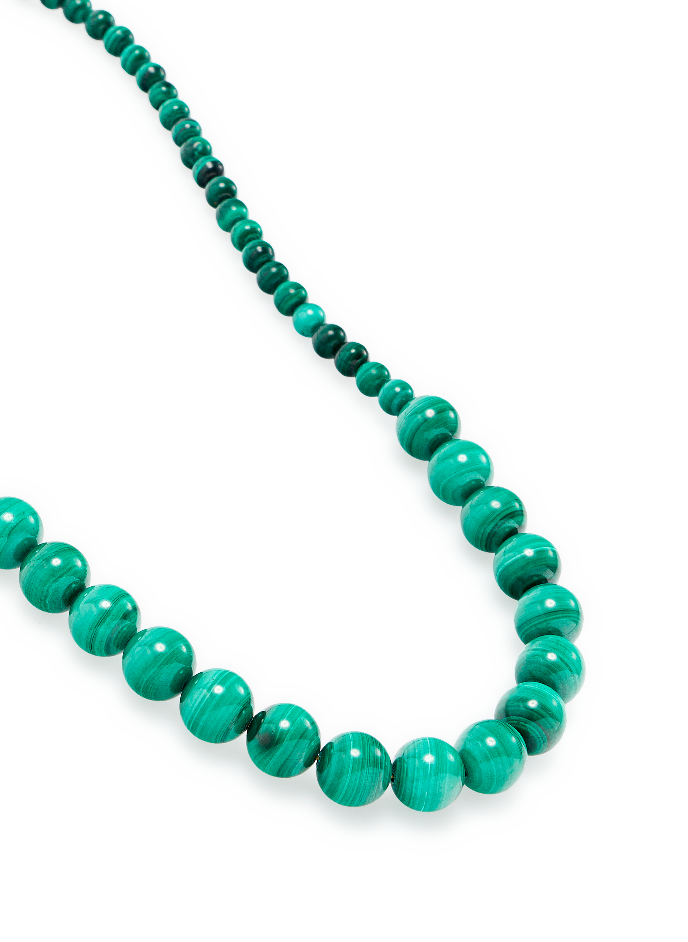 Collier en perles de malachite