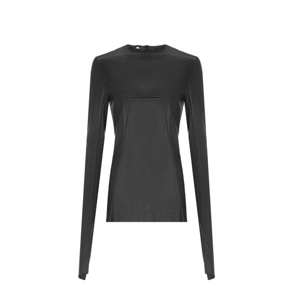 Top en cuir mélangé