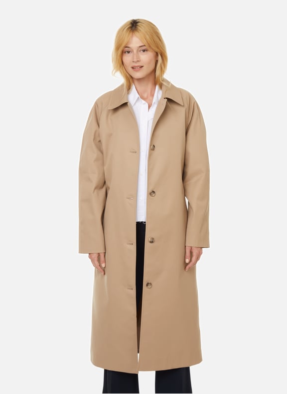 Long cotton trench coat womens best sale