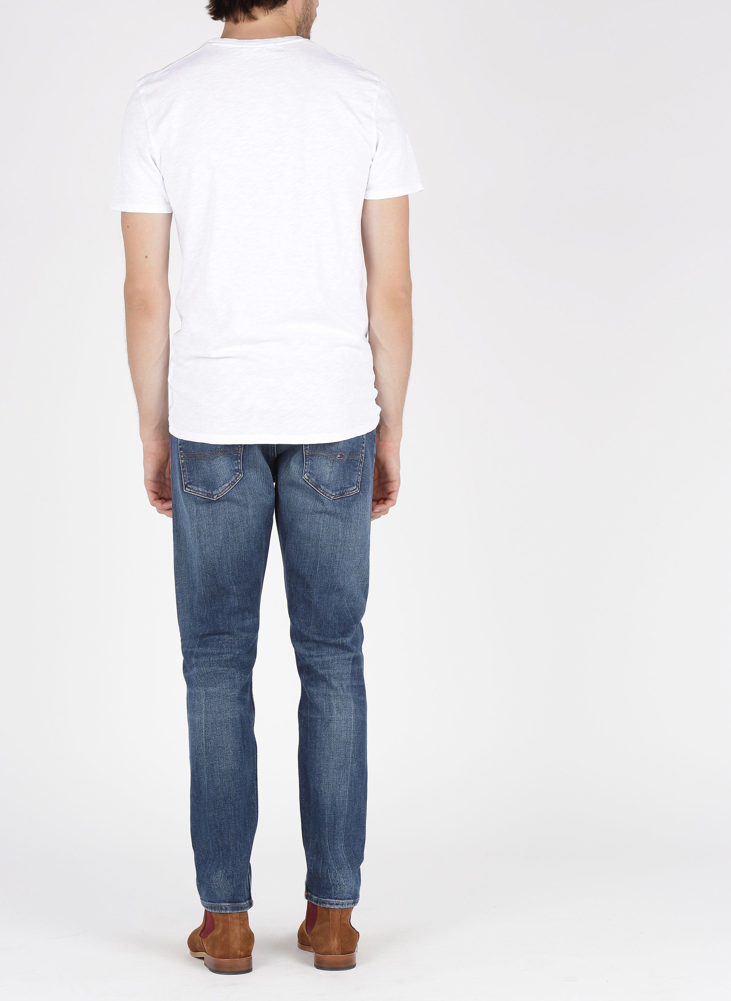 Tee-shirt regular-fit à col rond en coton bysapick AMERICAN VINTAGE Blanc