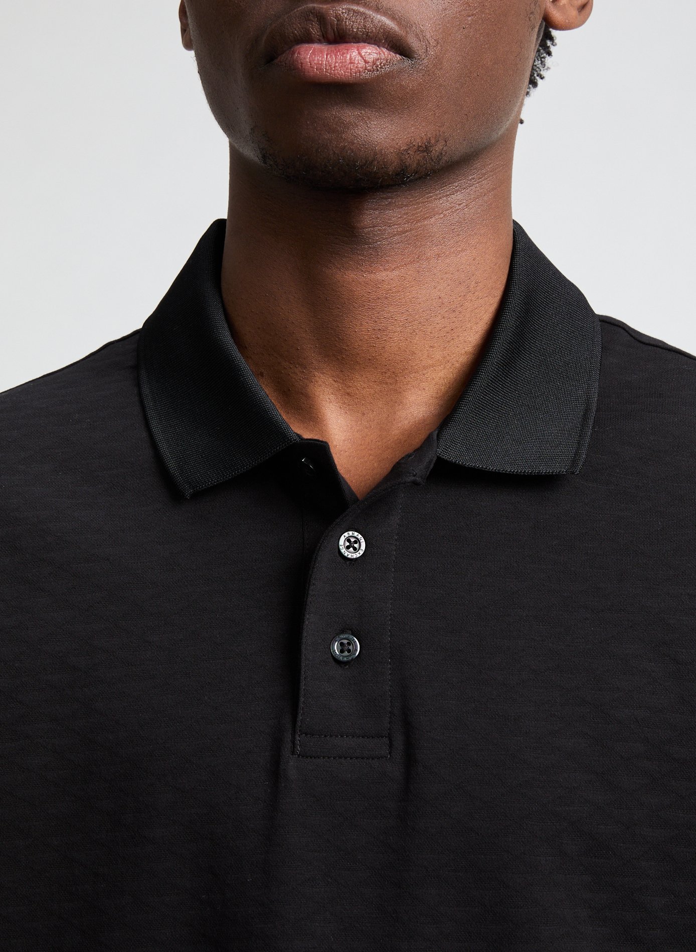 Logo patterned polo Black