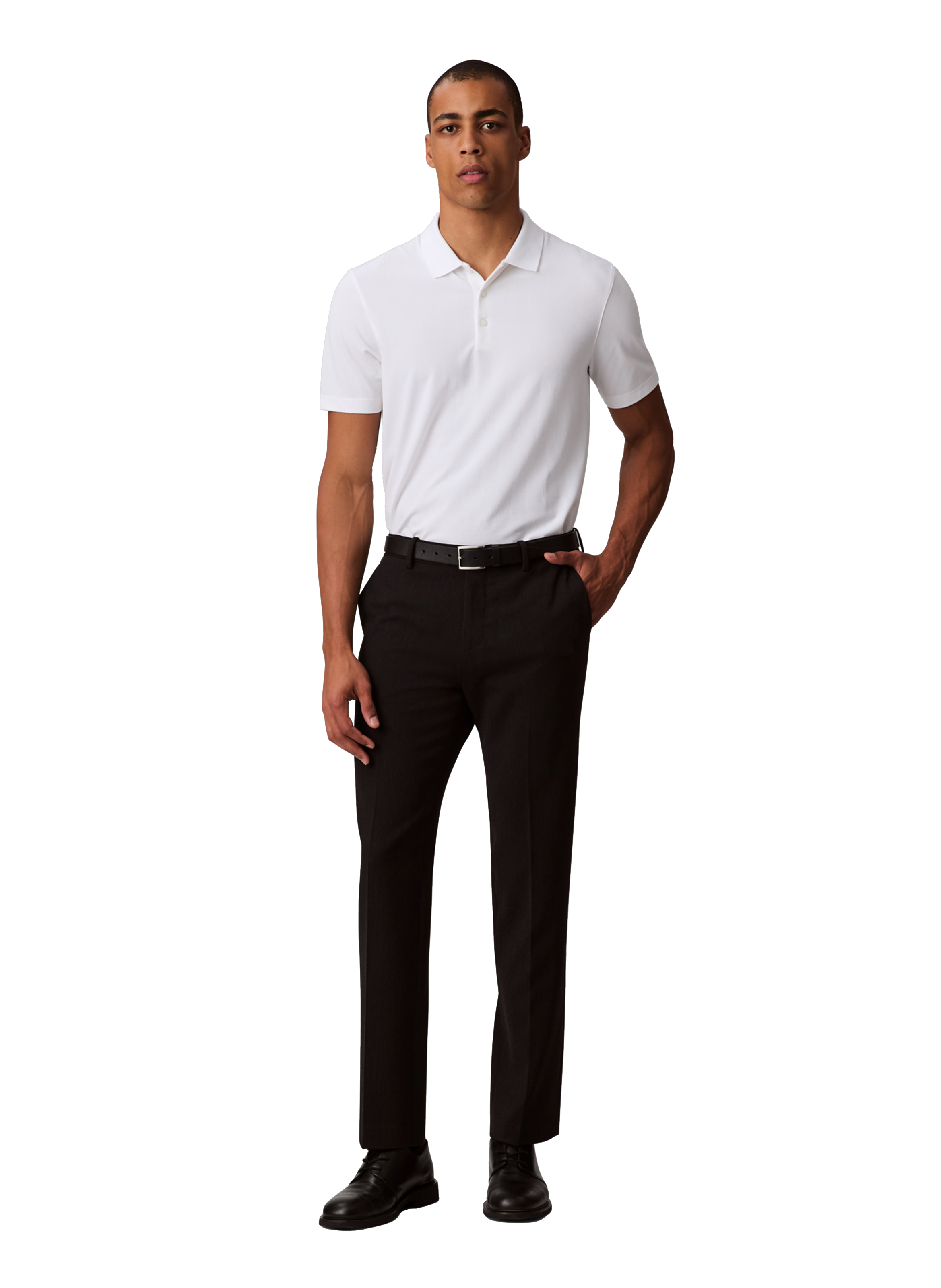 Polo à manches courtes CALVIN KLEIN Blanc