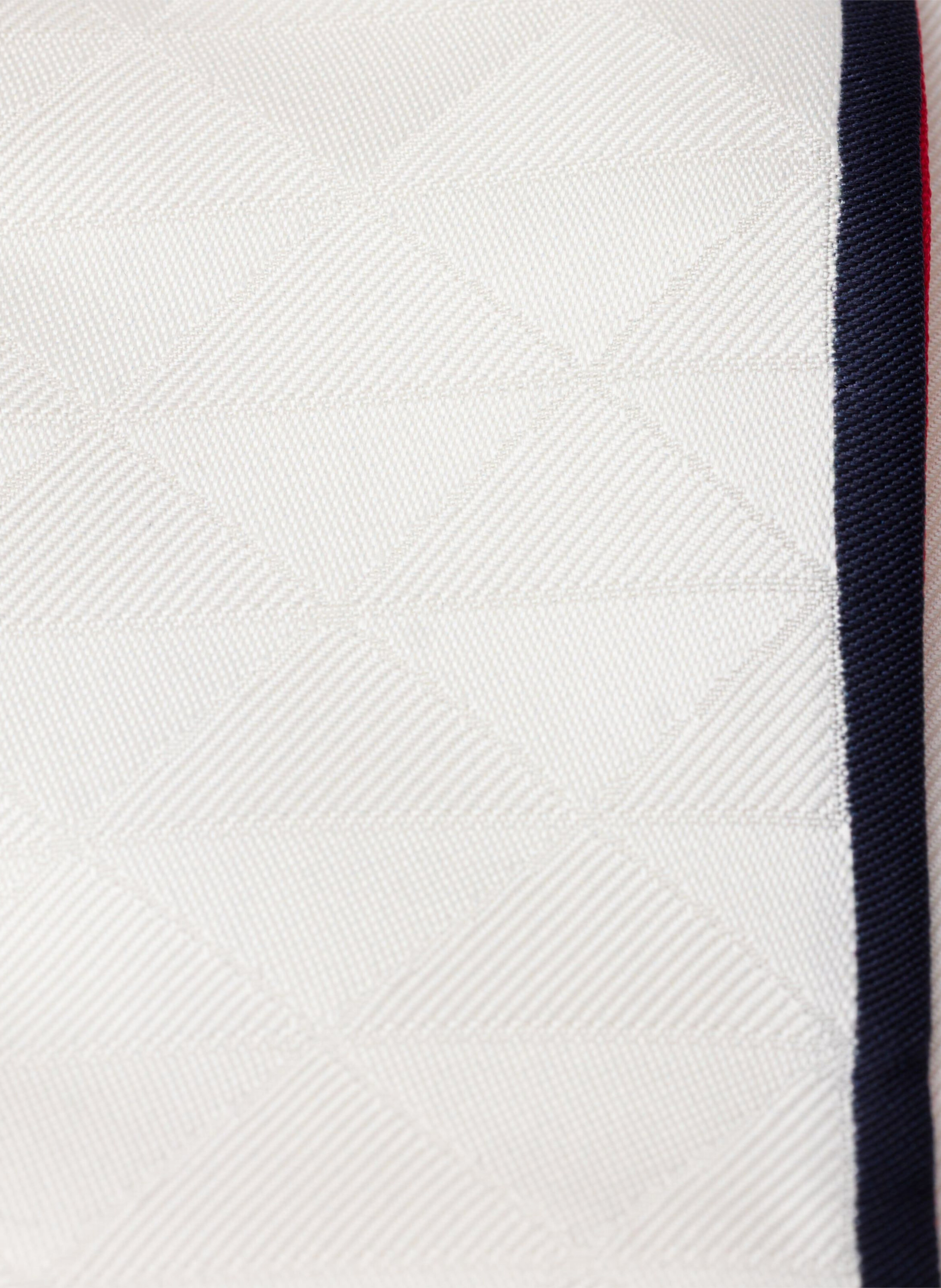 Foulard fin en jacquard de sergé de soie imprimé PRADA Beige