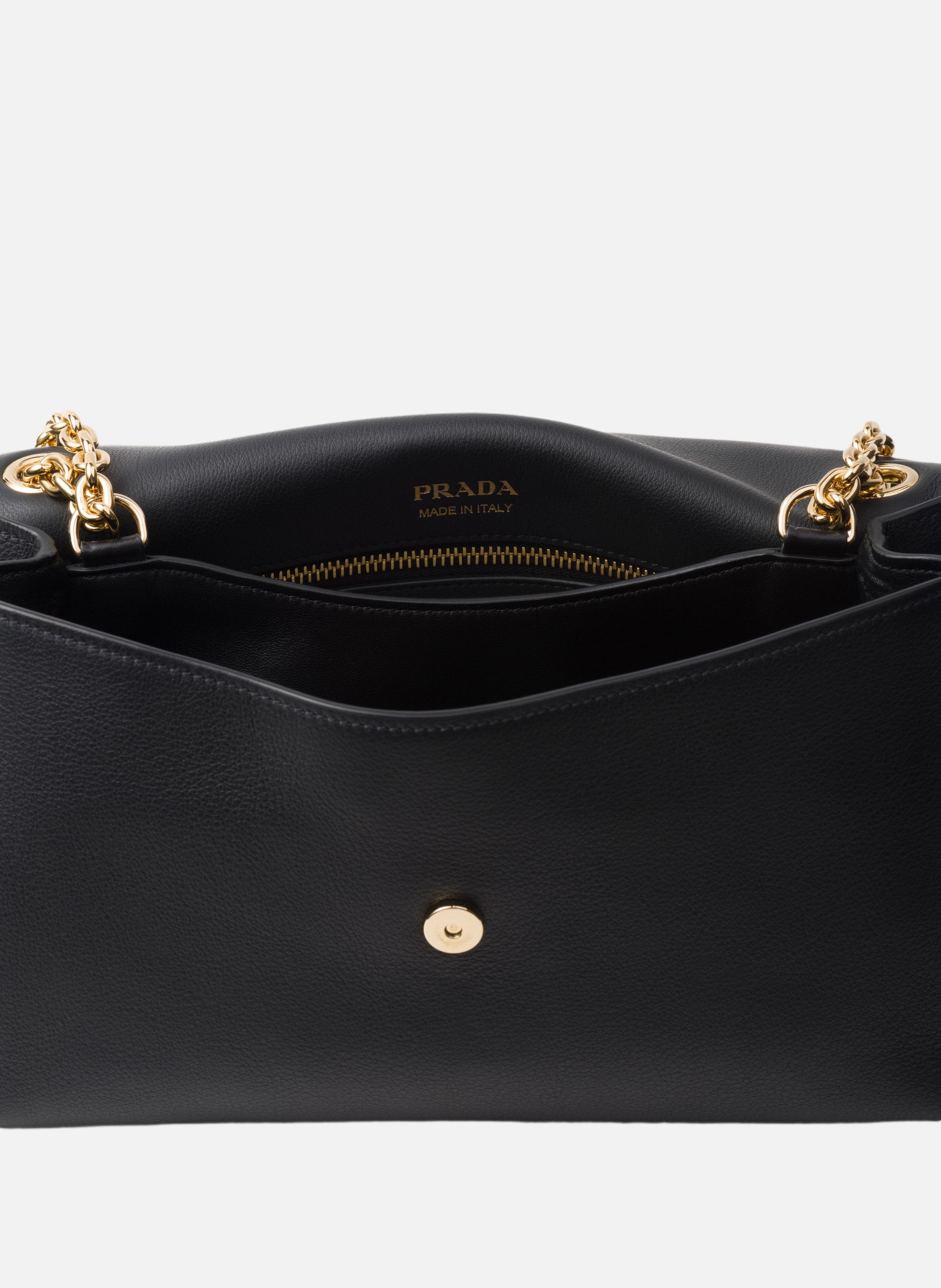 Sac porté épaule en cuir prada doux PRADA Noir