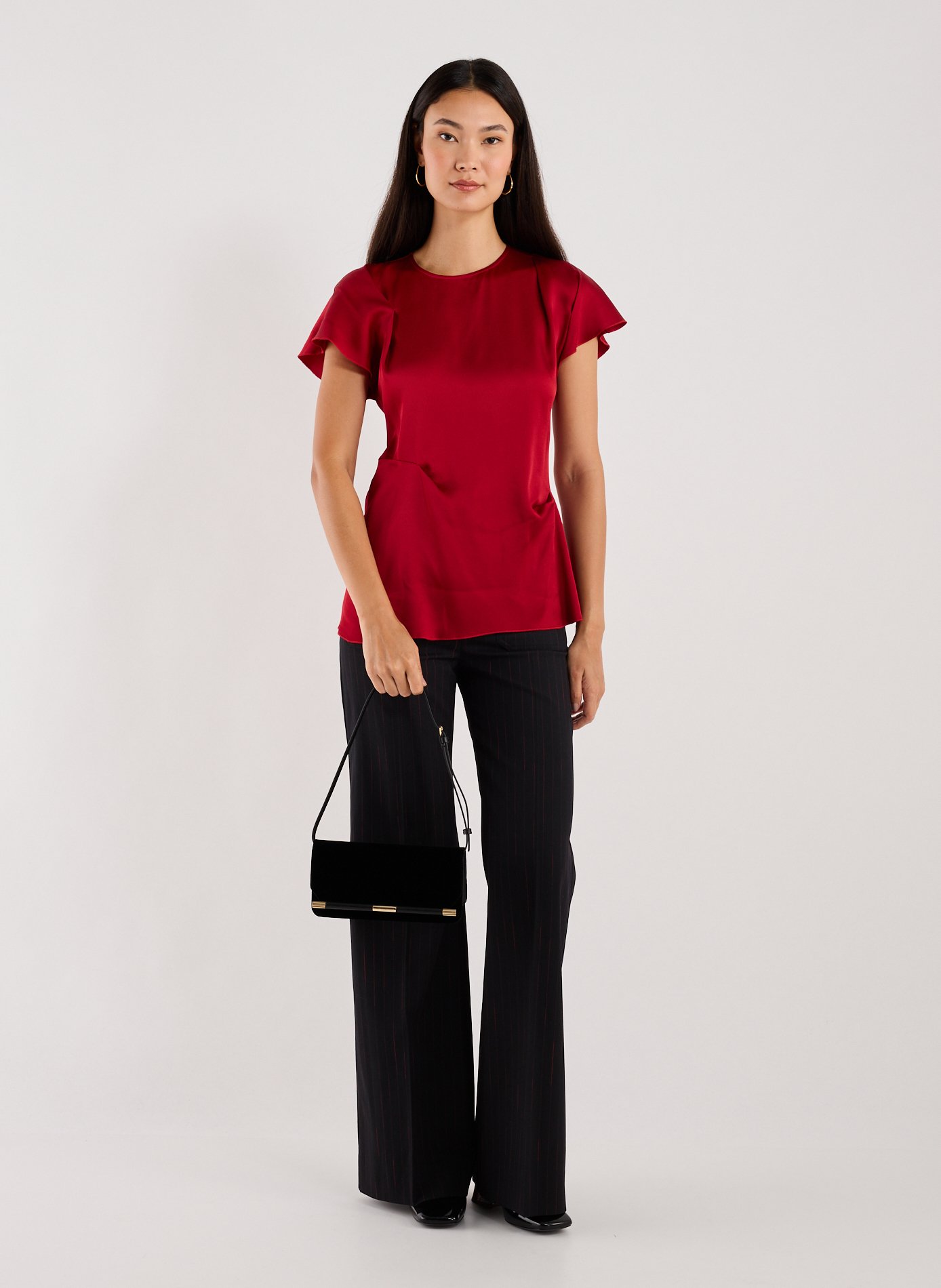 Pochette en velours  VICTORIA BECKHAM Noir