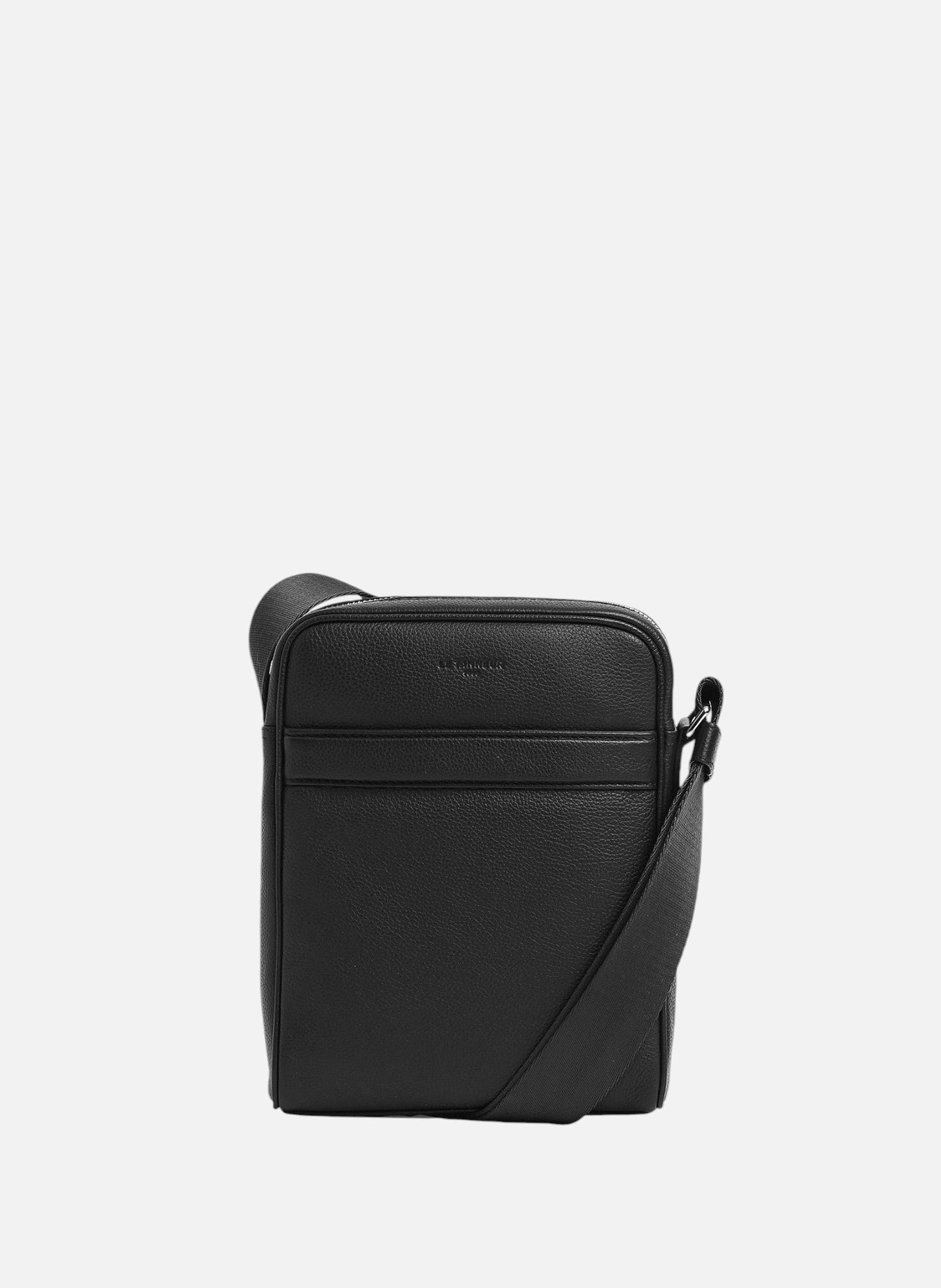 Sacoche moyen modèle charles en cuir grainé NoirLE TANNEUR